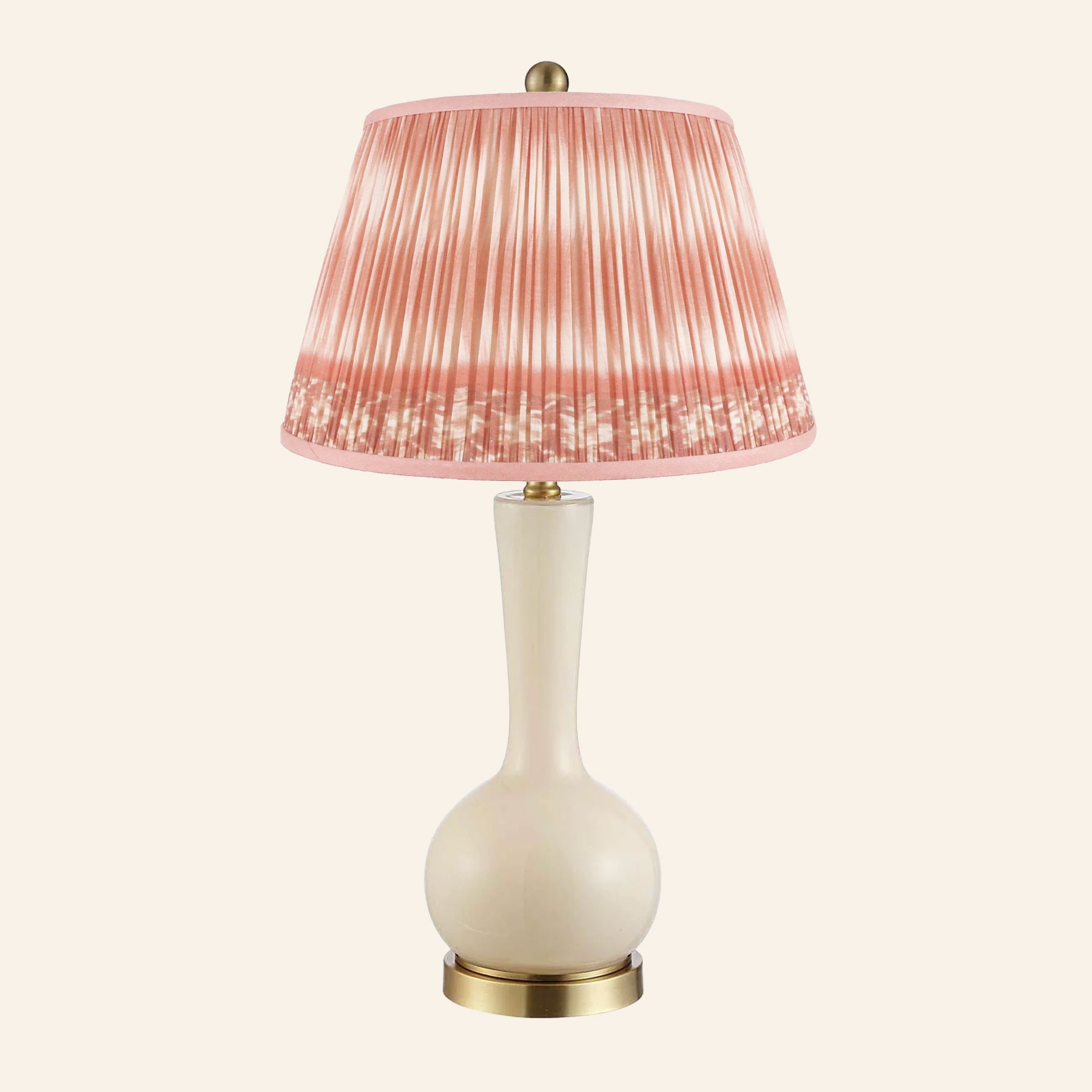 28” Margaret Cream Single Gourd Table Lamp by Kevin Francis Design | Luxury Area Rugs & Home Decor