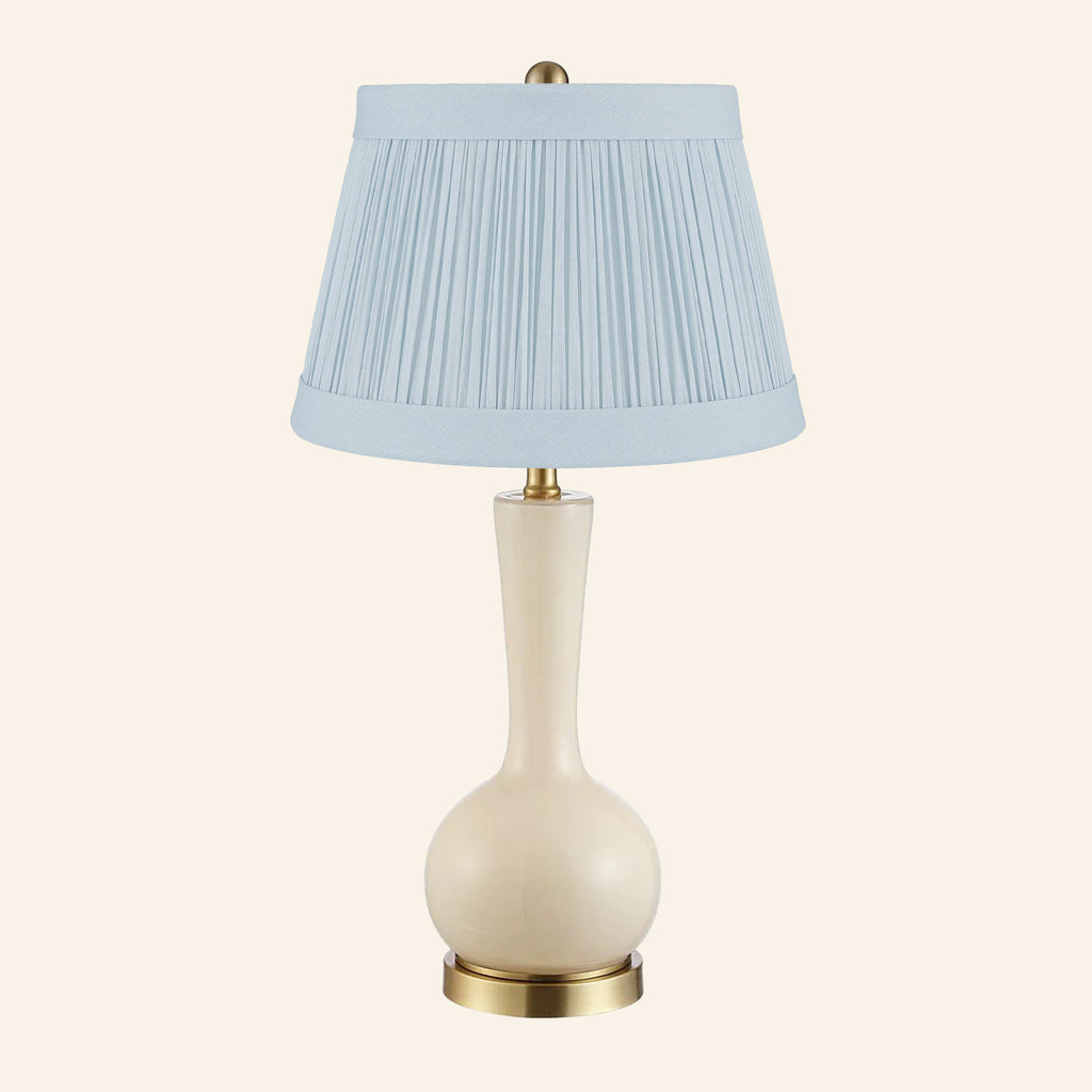 28” Margaret Cream Single Gourd Table Lamp by Kevin Francis Design | Luxury Area Rugs & Home Decor