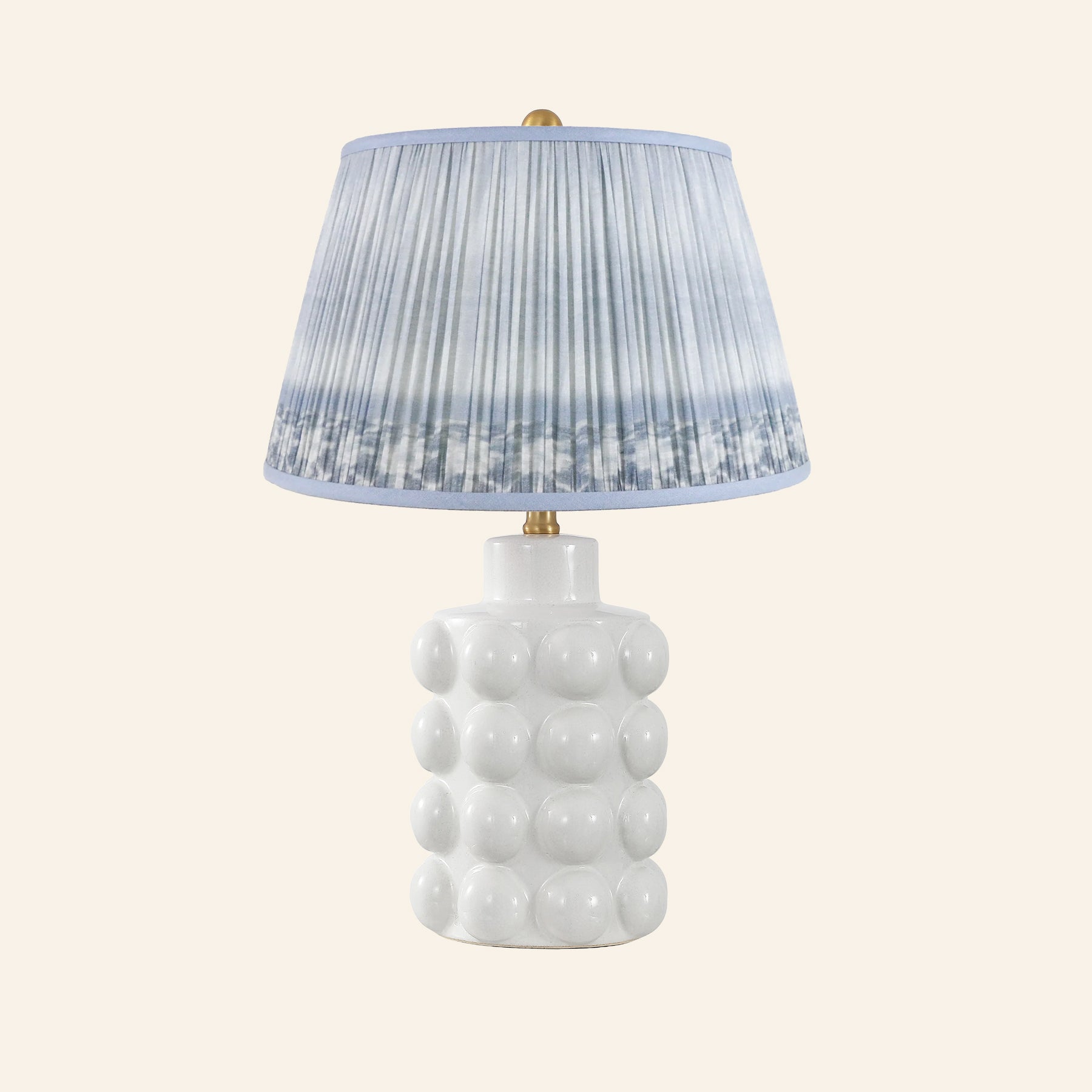 24” Matilda White Bubble Ceramic Table Lamp by Kevin Francis Design | Luxury Area Rugs & Home Decor