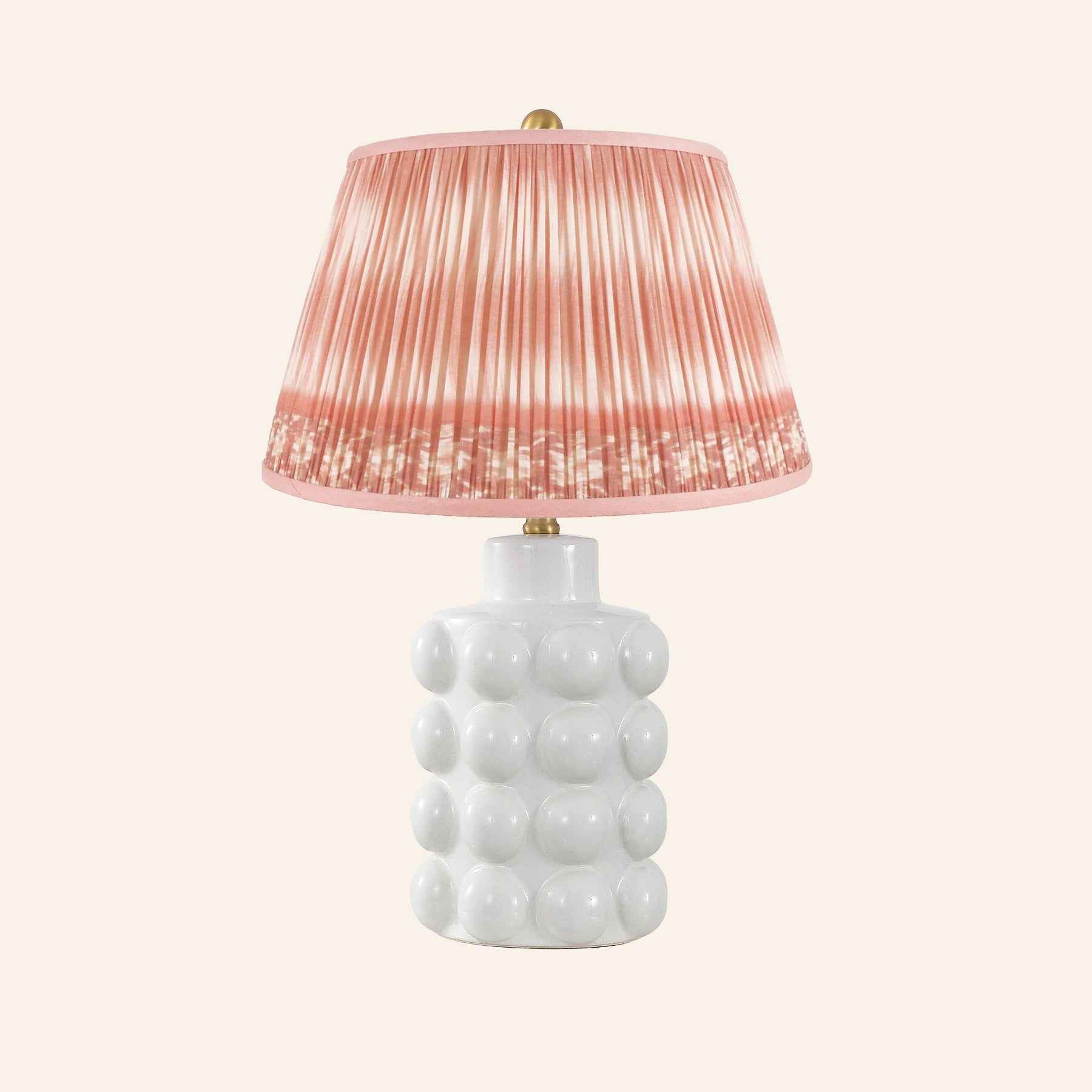 24” Matilda White Bubble Ceramic Table Lamp