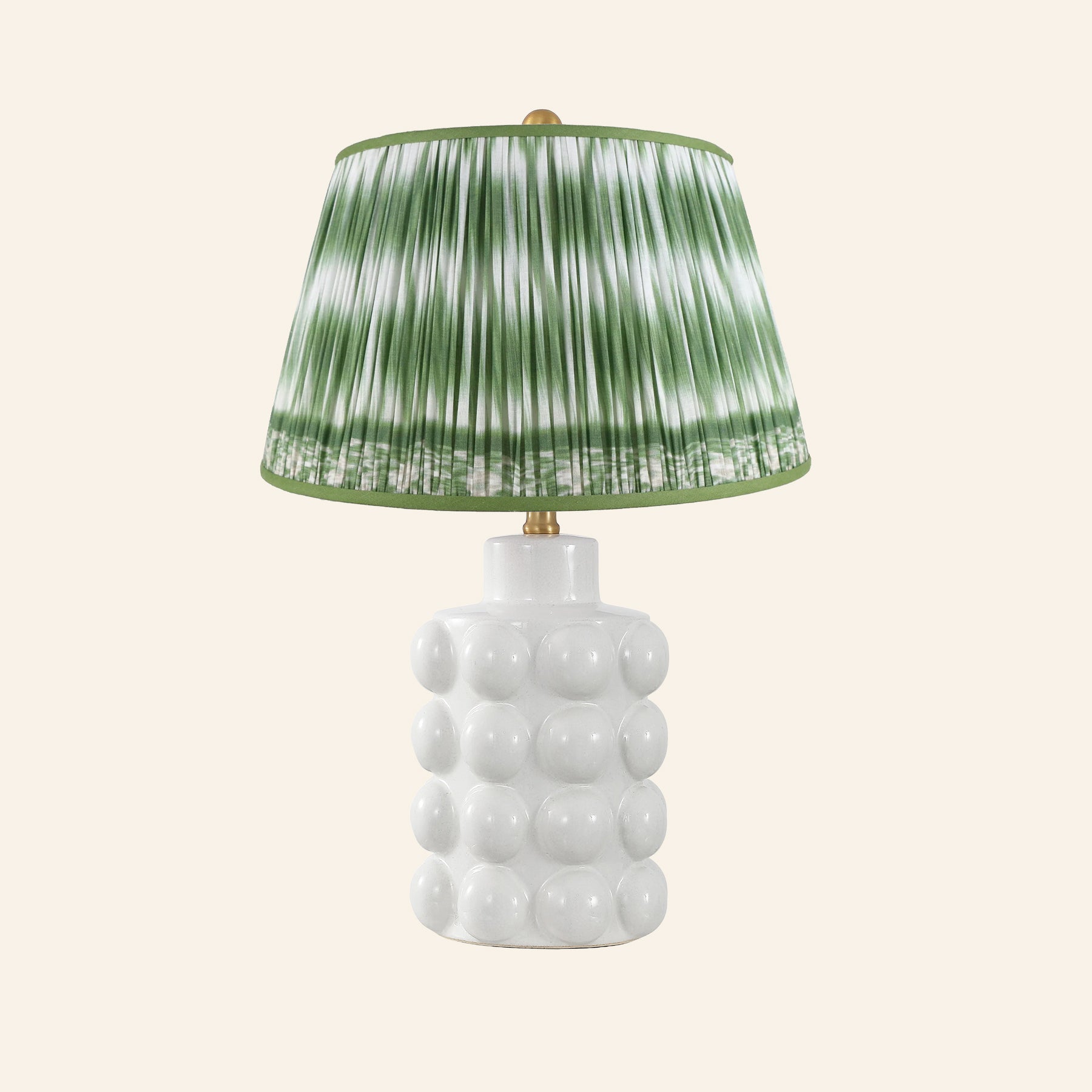 24” Matilda White Bubble Ceramic Table Lamp