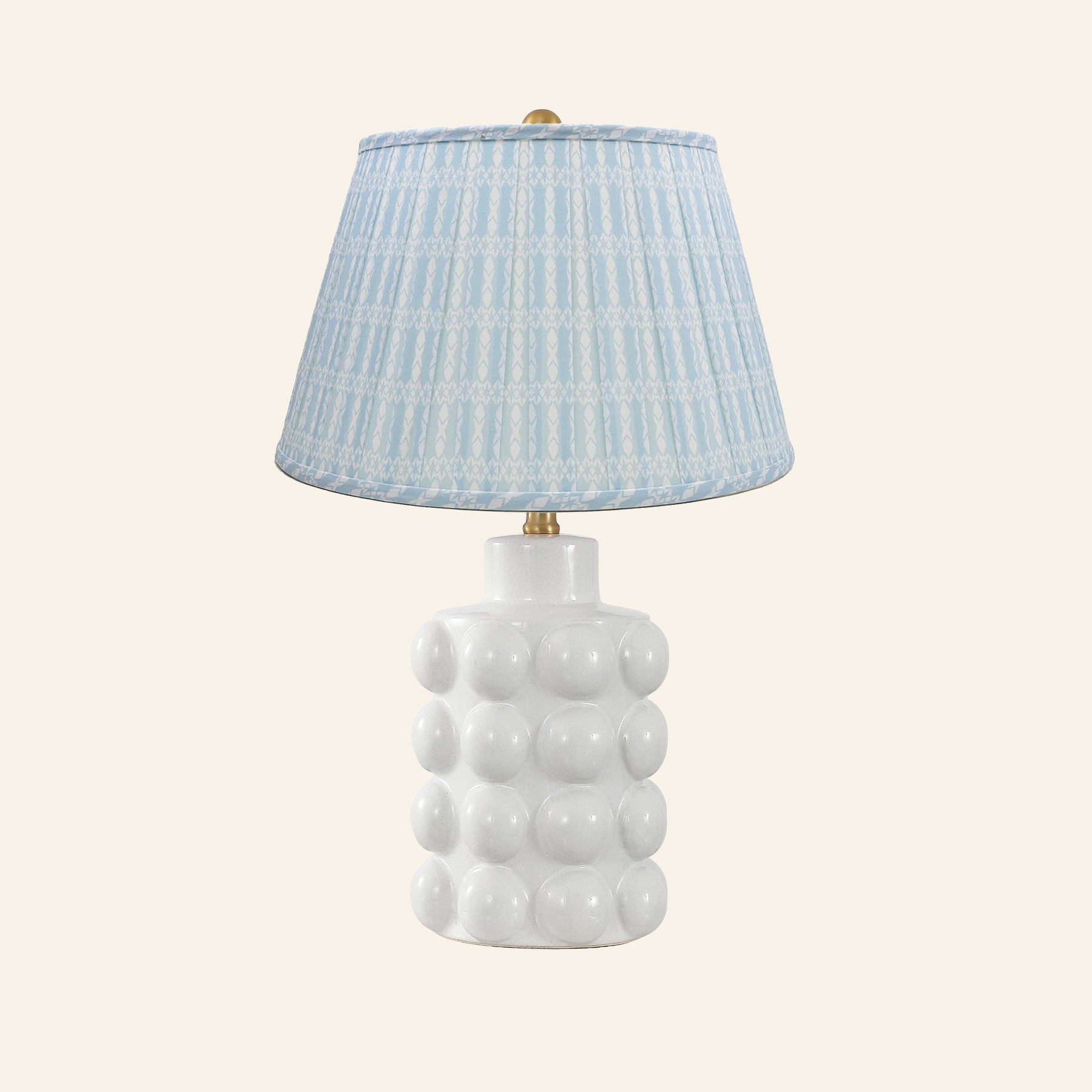 24” Matilda White Bubble Ceramic Table Lamp