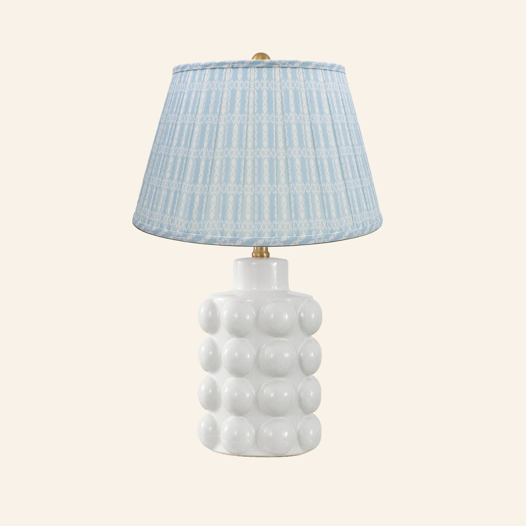 24” Matilda White Bubble Ceramic Table Lamp by Kevin Francis Design | Luxury Area Rugs & Home Decor