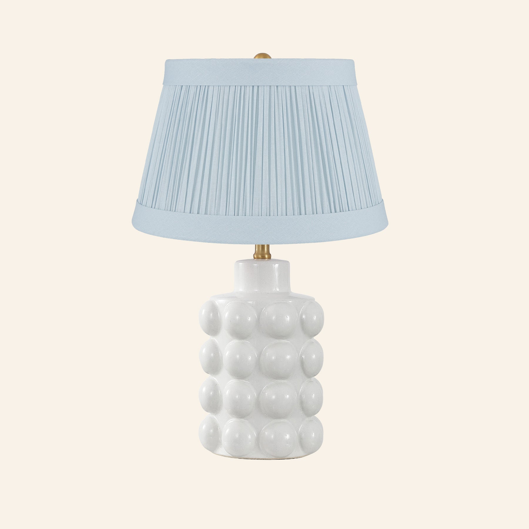 24” Matilda White Bubble Ceramic Table Lamp