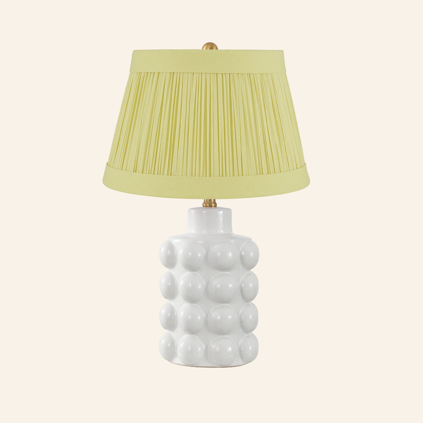 24” Matilda White Bubble Ceramic Table Lamp