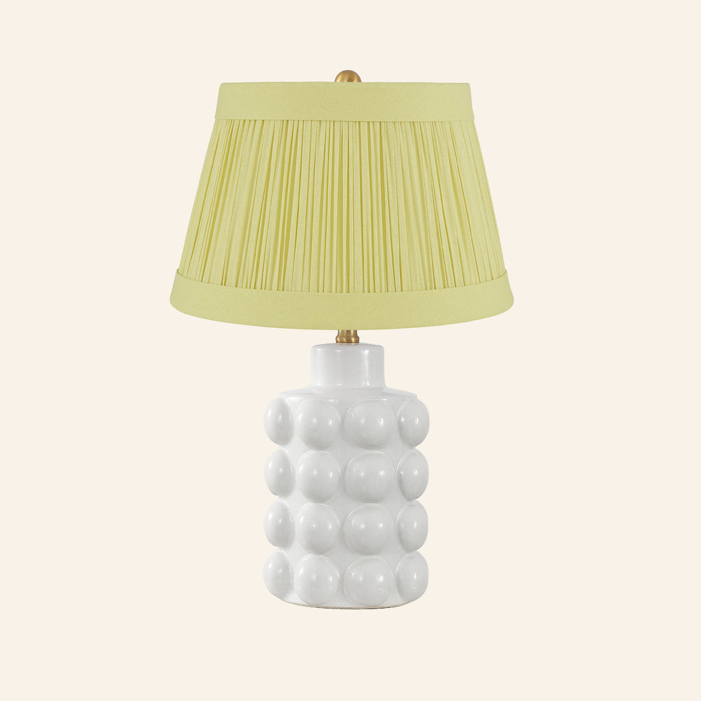24” Matilda White Bubble Ceramic Table Lamp by Kevin Francis Design | Luxury Area Rugs & Home Decor