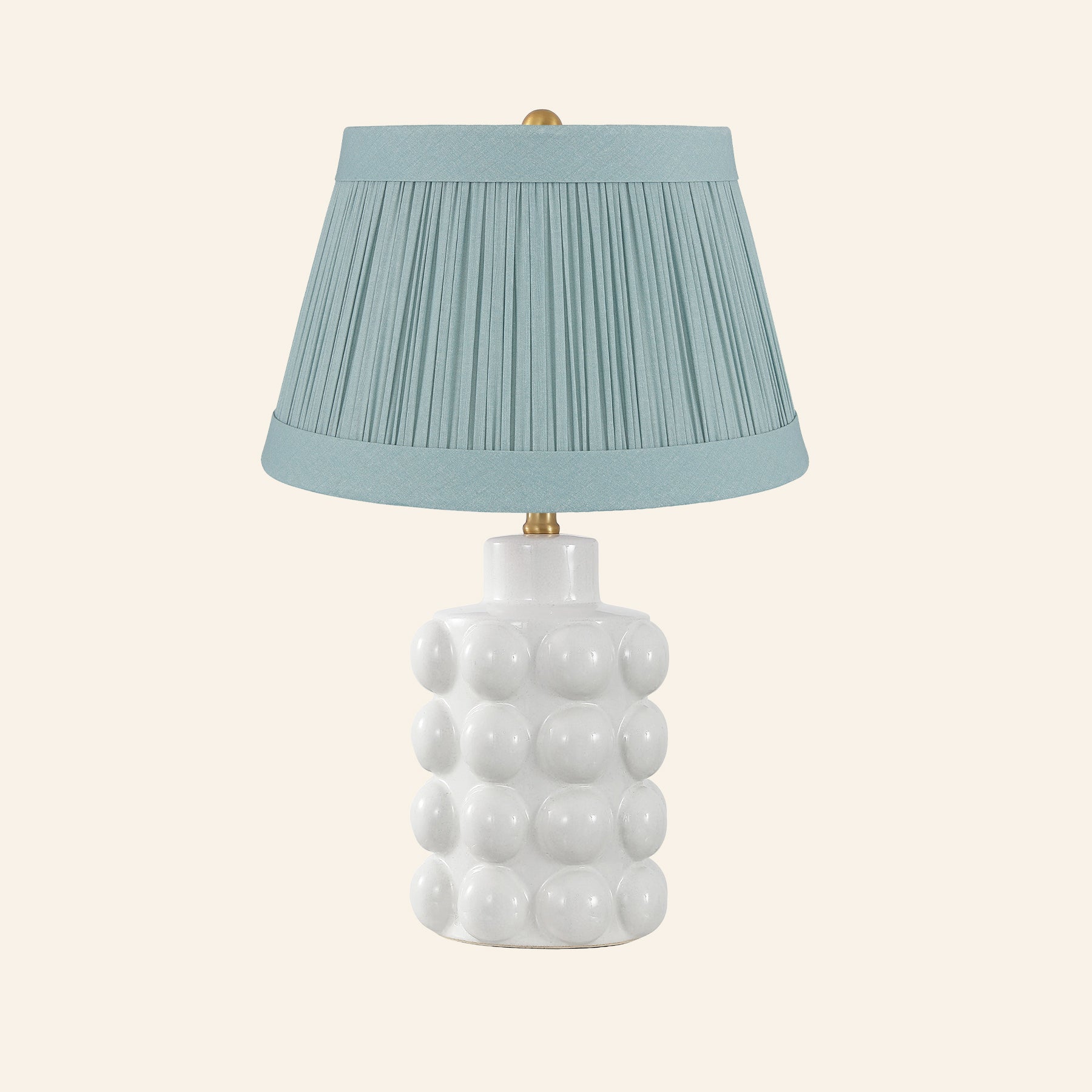 24” Matilda White Bubble Ceramic Table Lamp