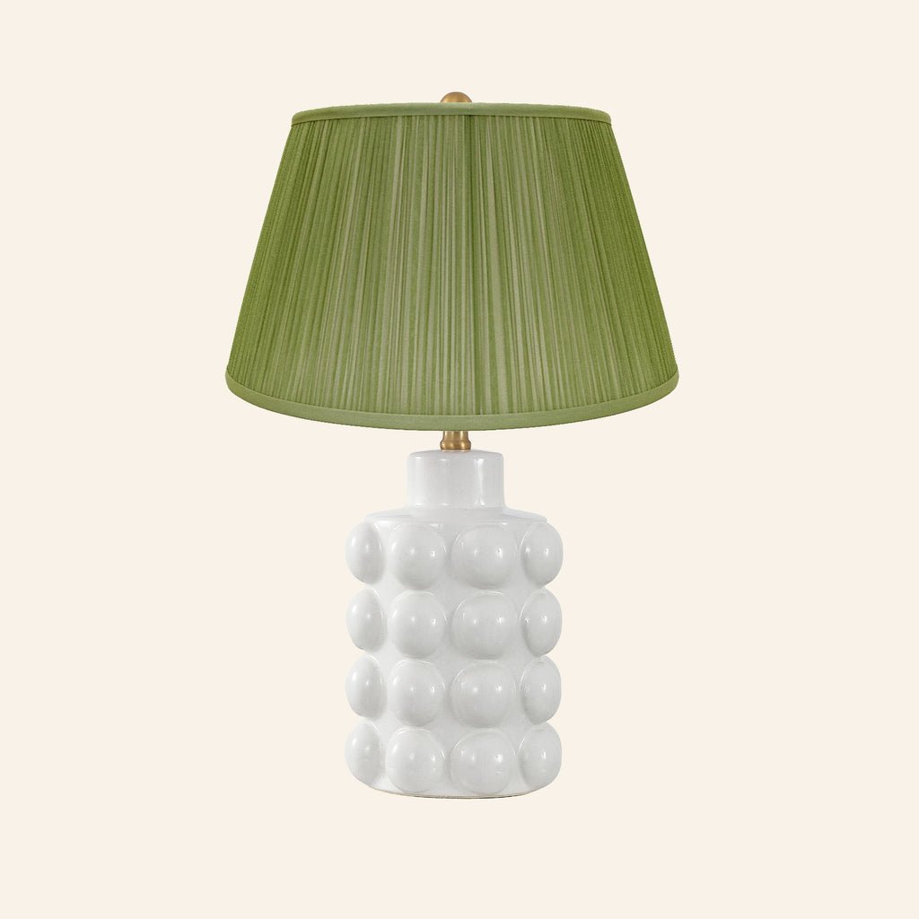 24” Matilda White Bubble Ceramic Table Lamp by Kevin Francis Design | Luxury Area Rugs & Home Decor