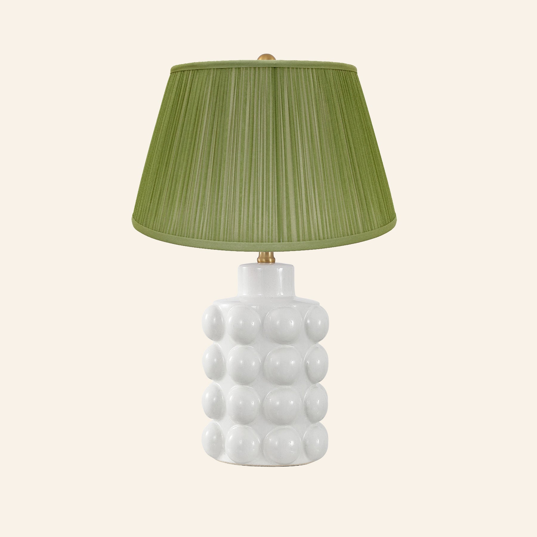 24” Matilda White Bubble Ceramic Table Lamp by Kevin Francis Design | Luxury Area Rugs & Home Decor