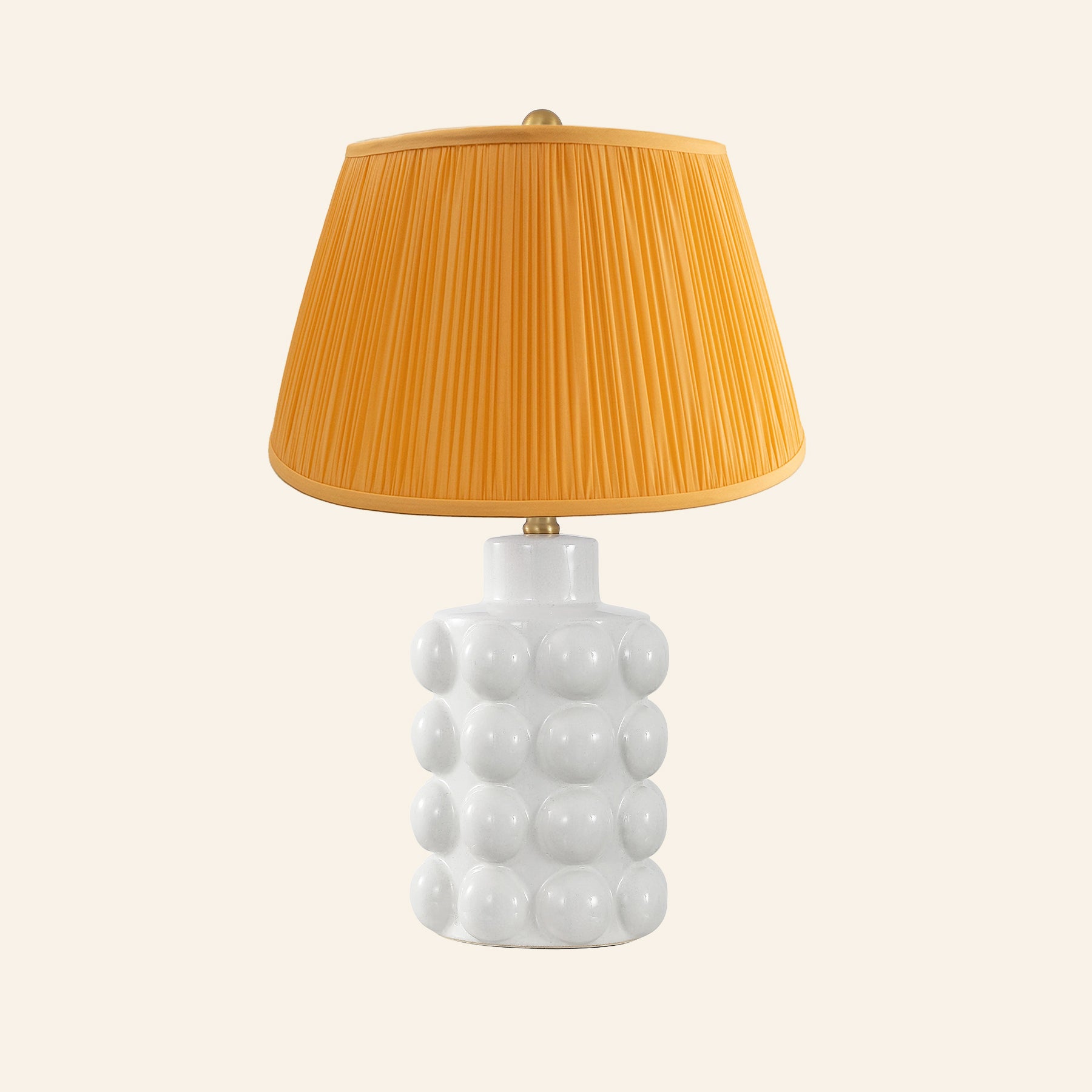 24” Matilda White Bubble Ceramic Table Lamp by Kevin Francis Design | Luxury Area Rugs & Home Decor
