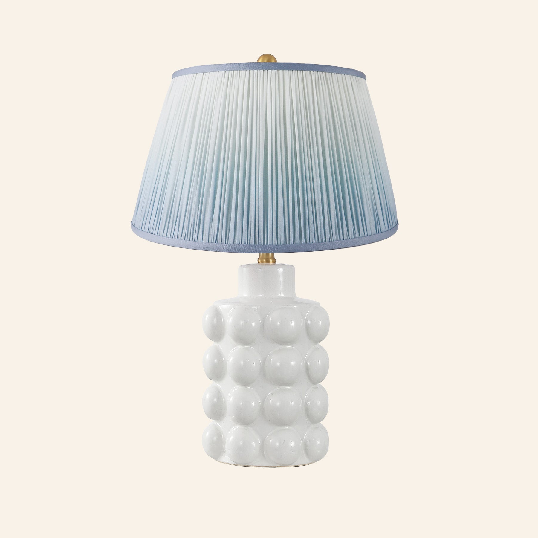 24” Matilda White Bubble Ceramic Table Lamp
