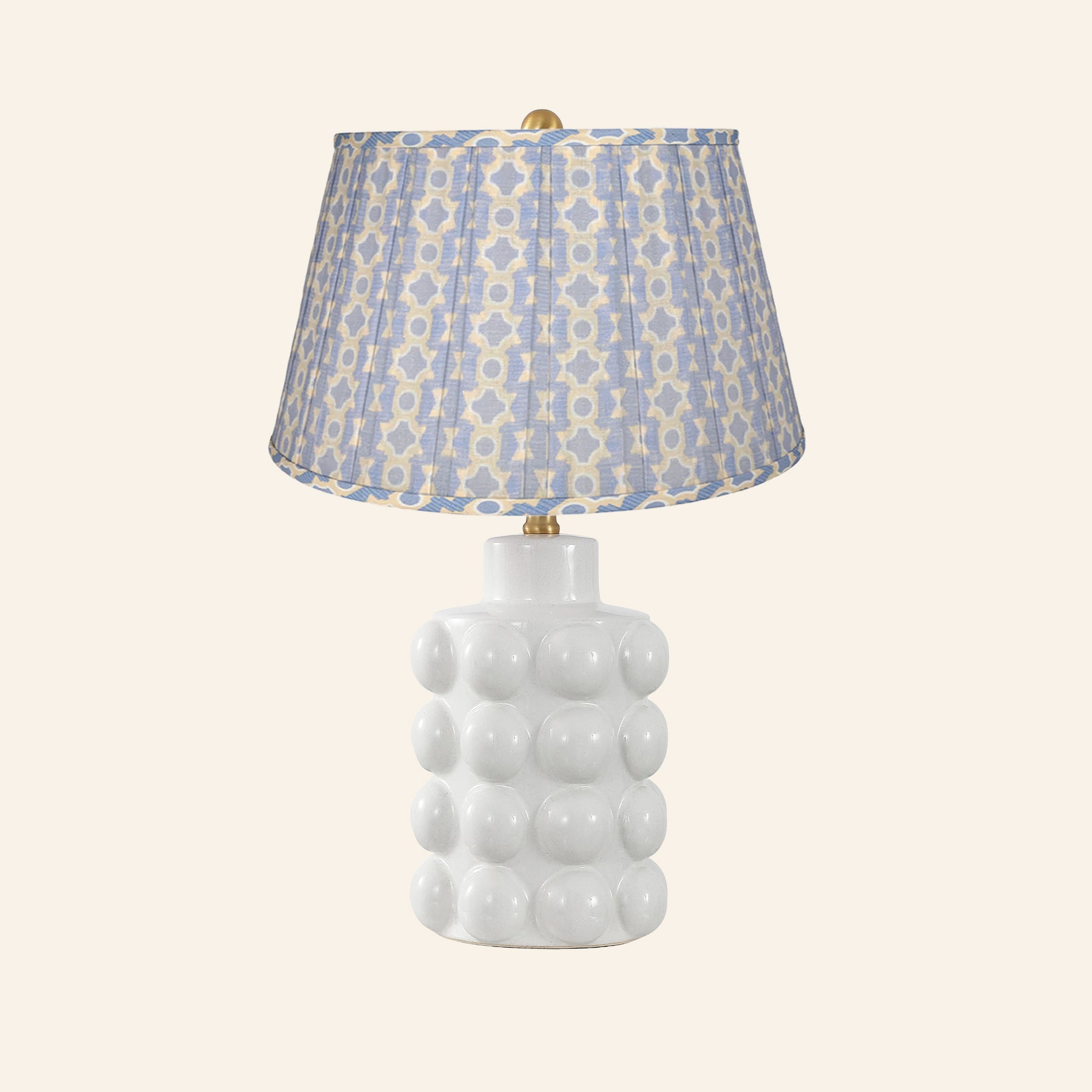 24” Matilda White Bubble Ceramic Table Lamp