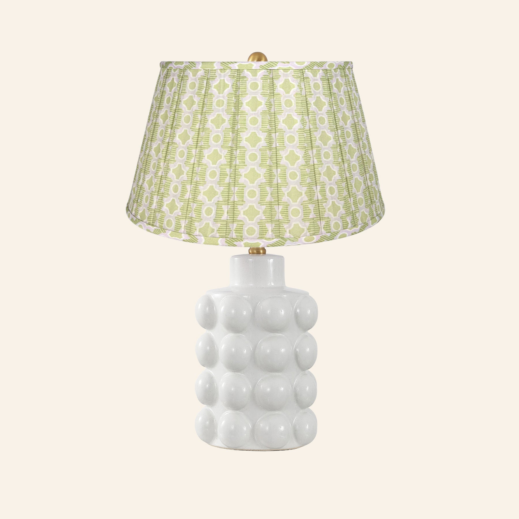 24” Matilda White Bubble Ceramic Table Lamp