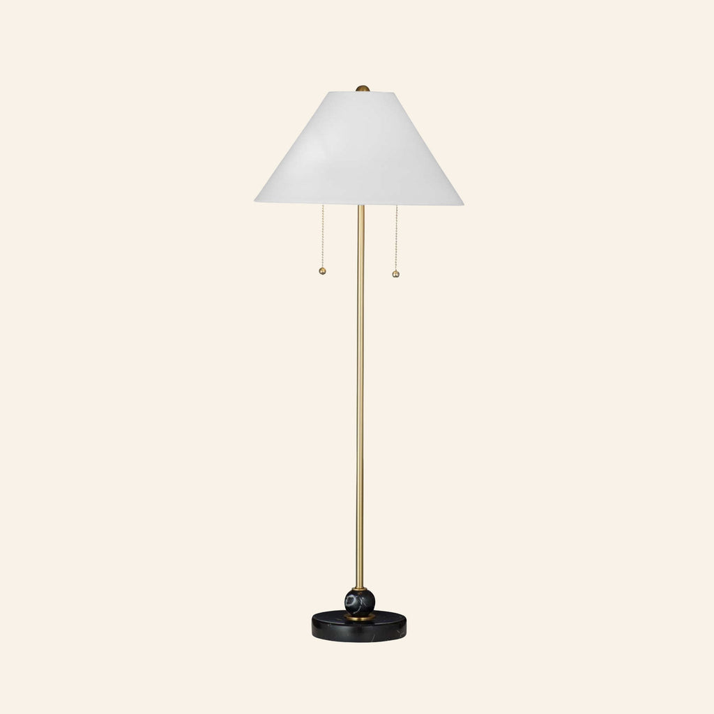 34 inch Octavia black marble and brass buffet lamp
