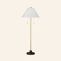 34 inch Octavia black marble and brass buffet lamp