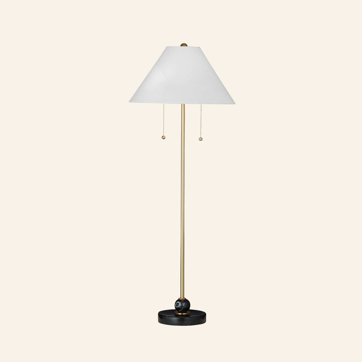 34 inch Octavia black marble and brass buffet lamp