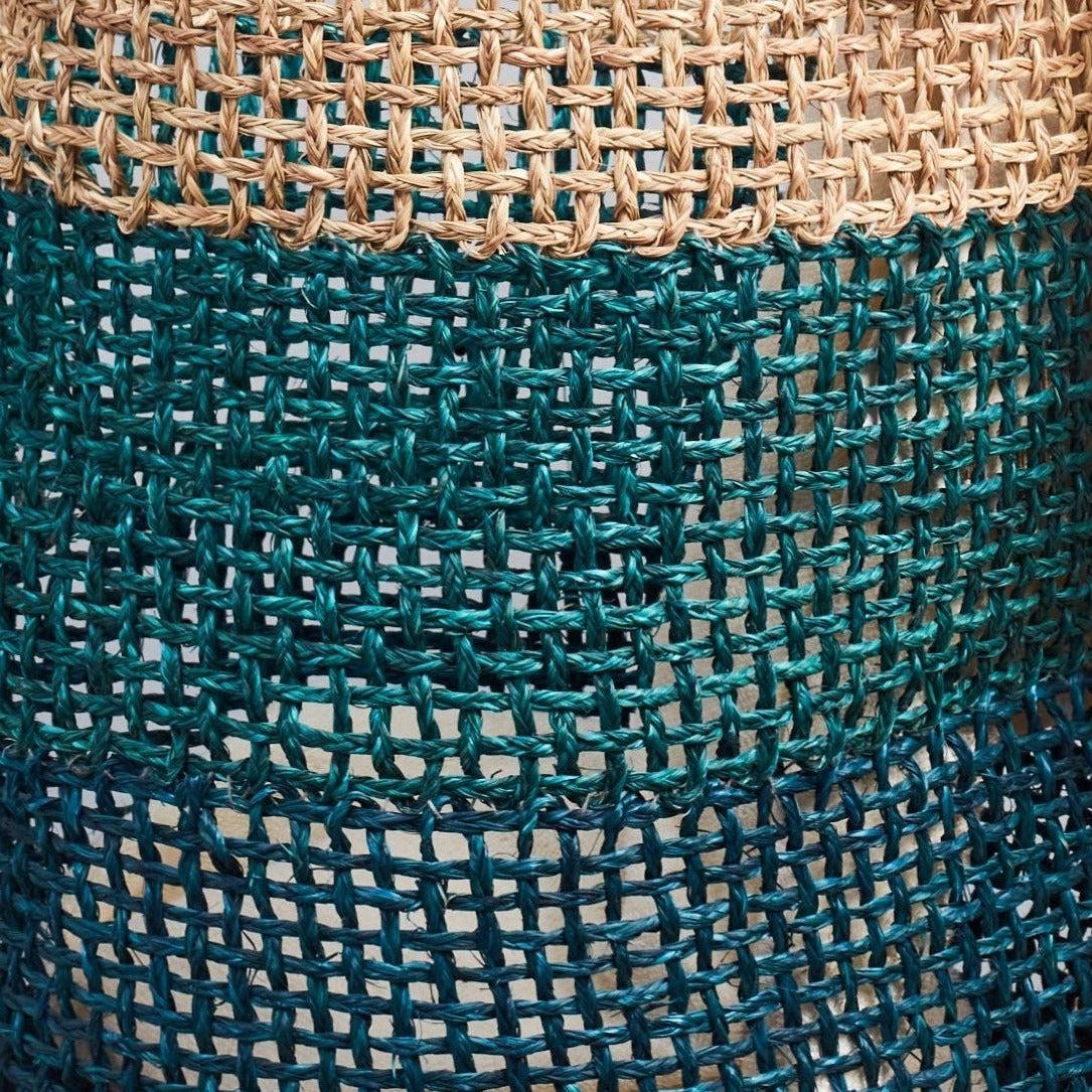 Babui Handwoven Laundry Basket (Indigo) by Kevin Francis Design | Luxury Area Rugs & Home Decor