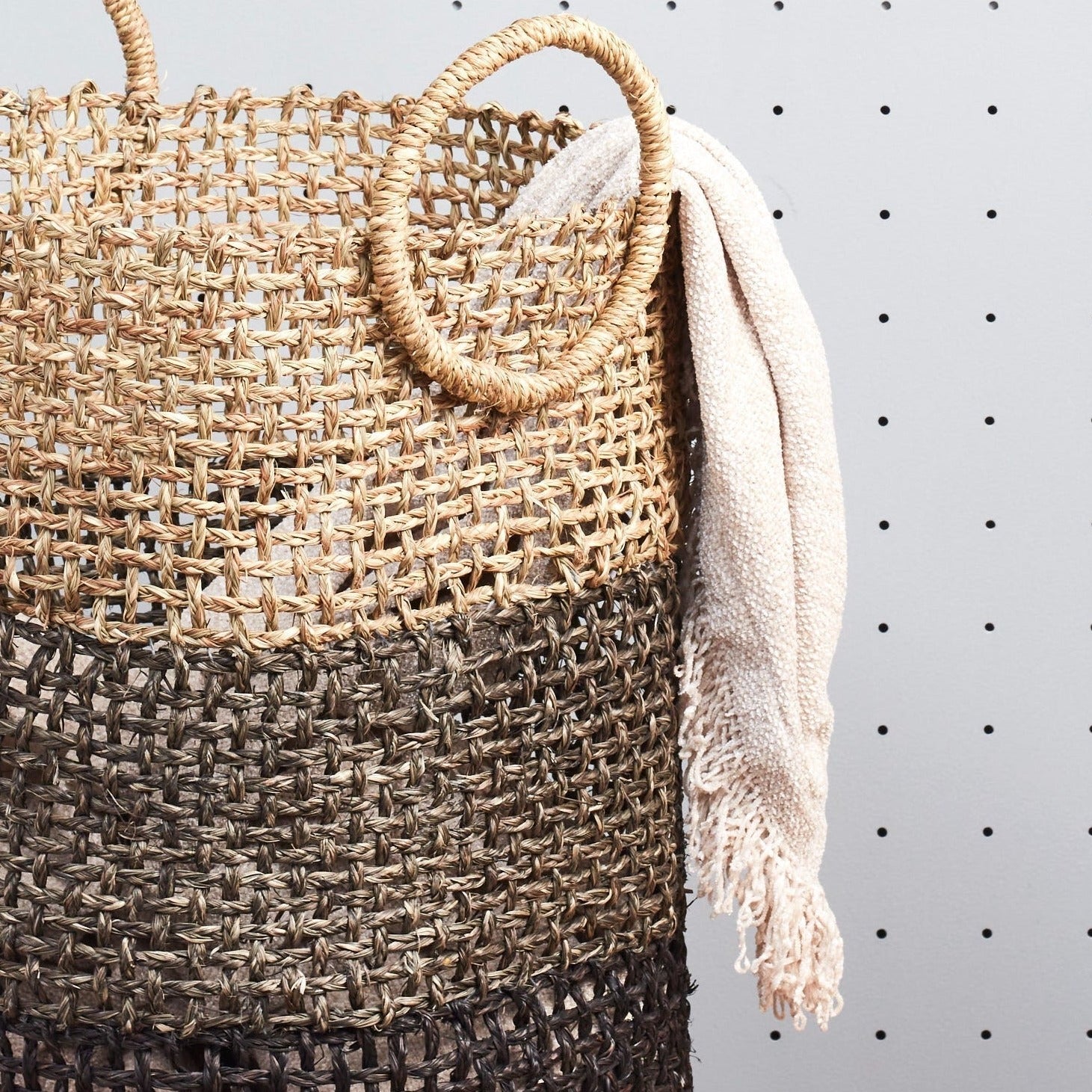 Babui Handwoven Laundry Hamper (Black) by Kevin Francis Design | Luxury Area Rugs & Home Decor