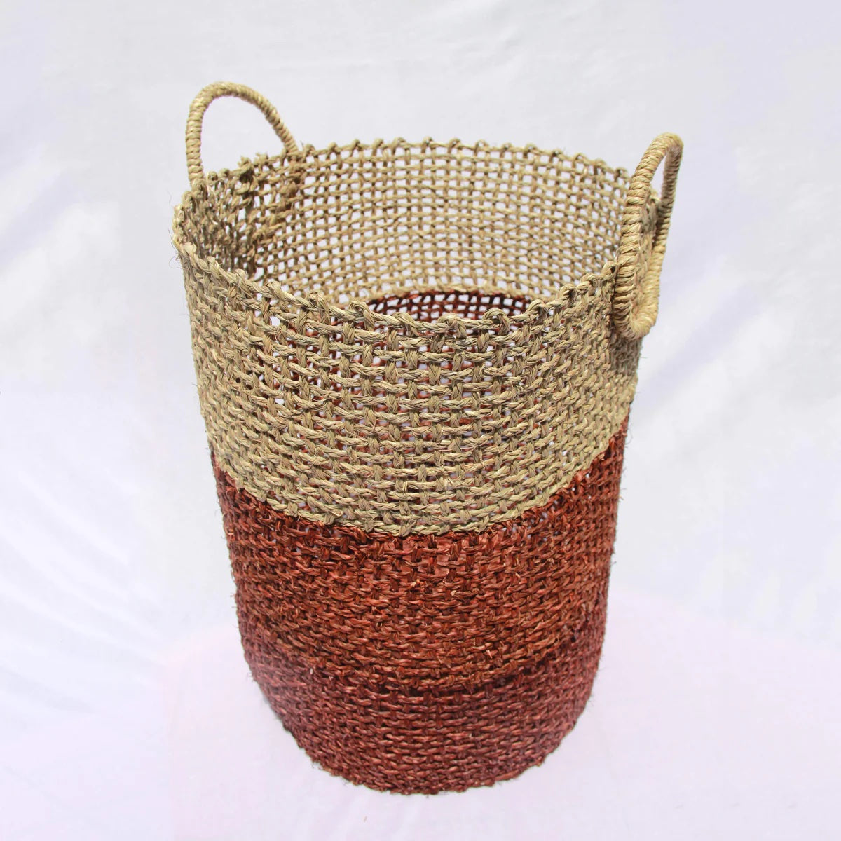 Babui Handwoven Laundry Basket (Brown) by Kevin Francis Design | Luxury Area Rugs & Home Decor