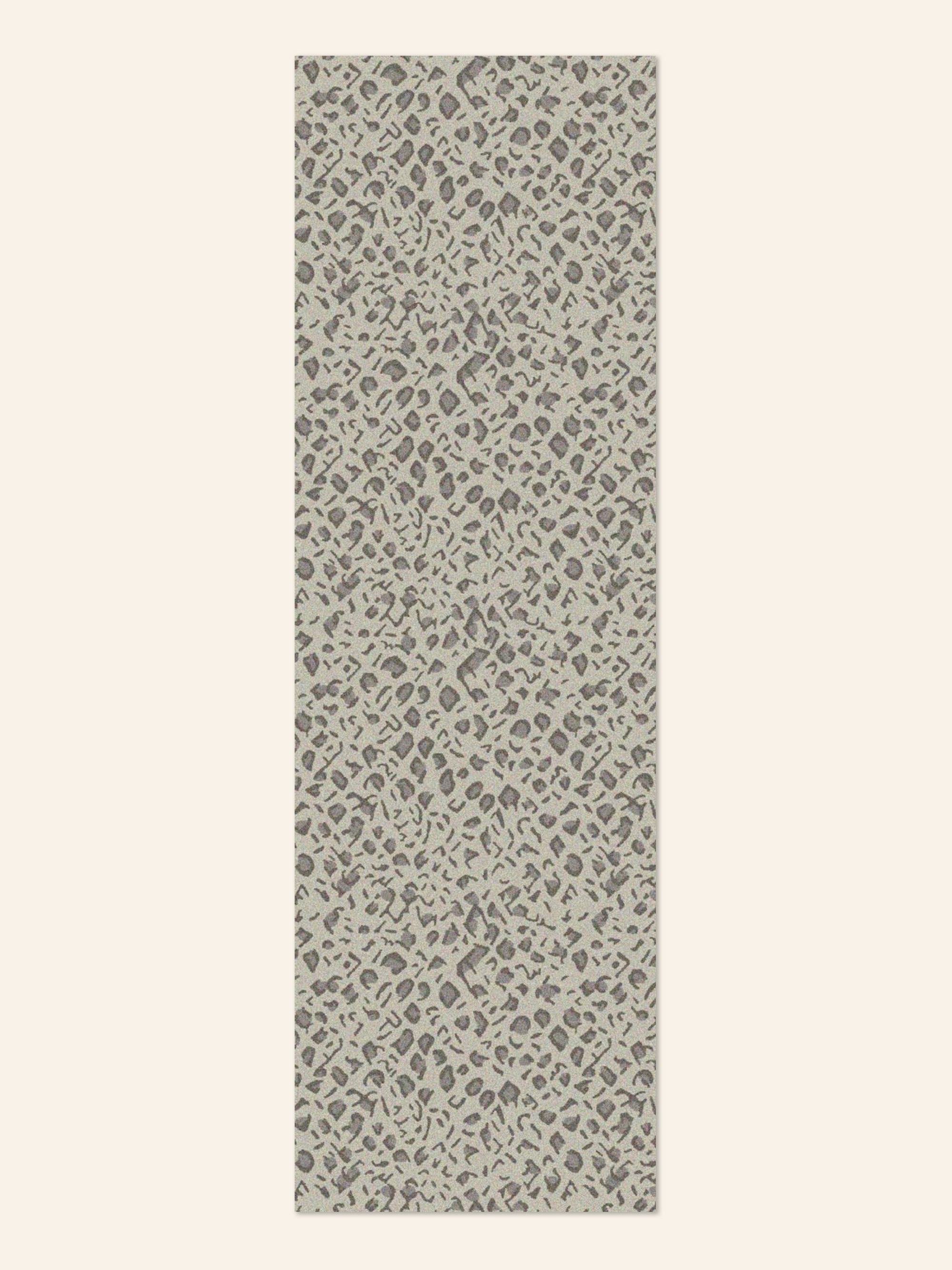 Pearl Gray Panthera Spotted Leopard Performance Runner Rug by Kevin Francis Design