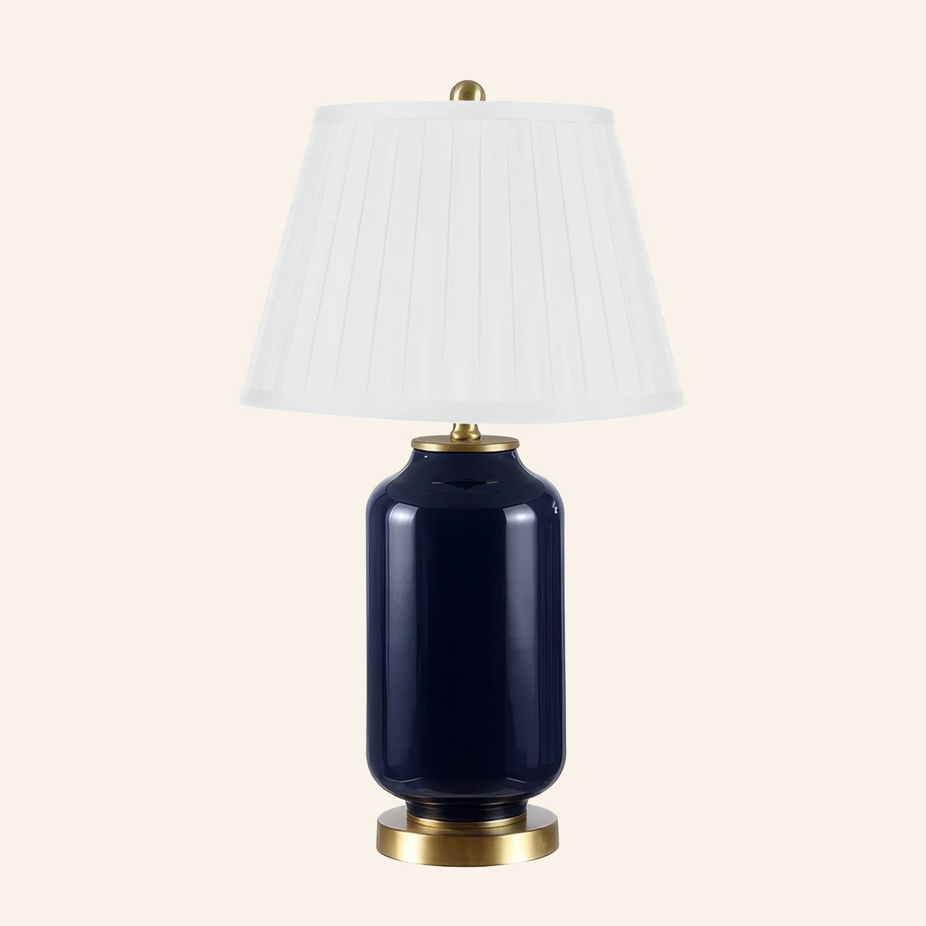 26” Penelope Navy Blue Table Lamp by Kevin Francis Design | Luxury Area Rugs & Home Decor
