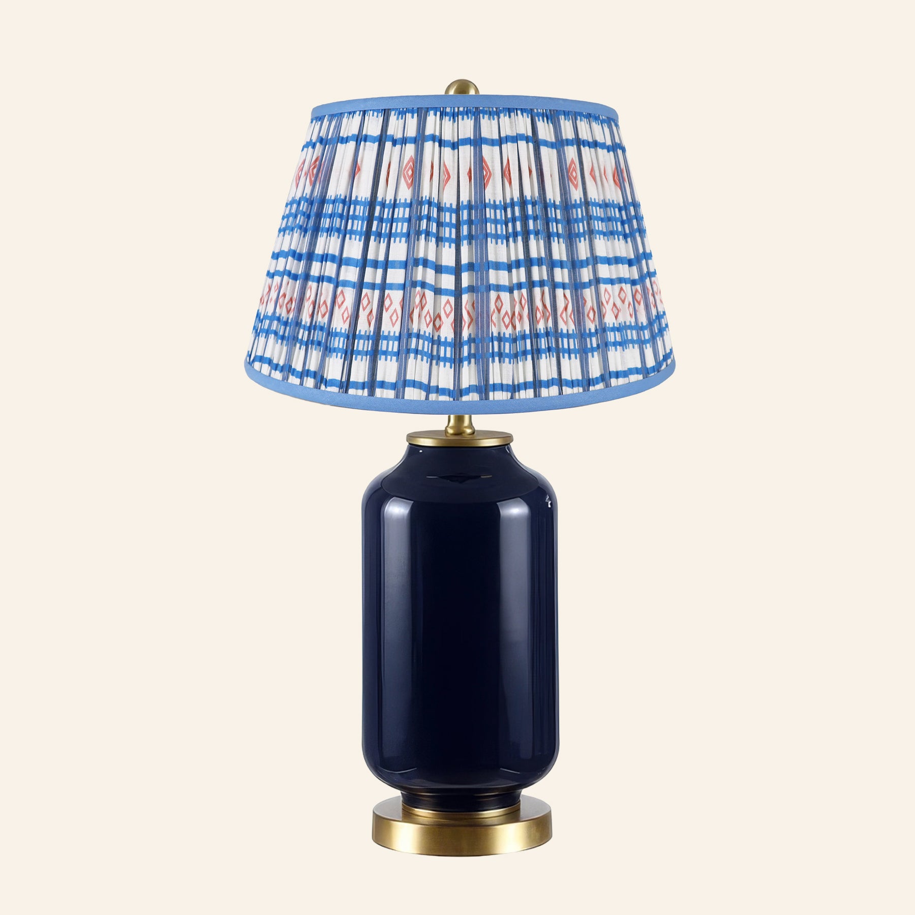 26” Penelope Navy Blue Table Lamp by Kevin Francis Design | Luxury Area Rugs & Home Decor