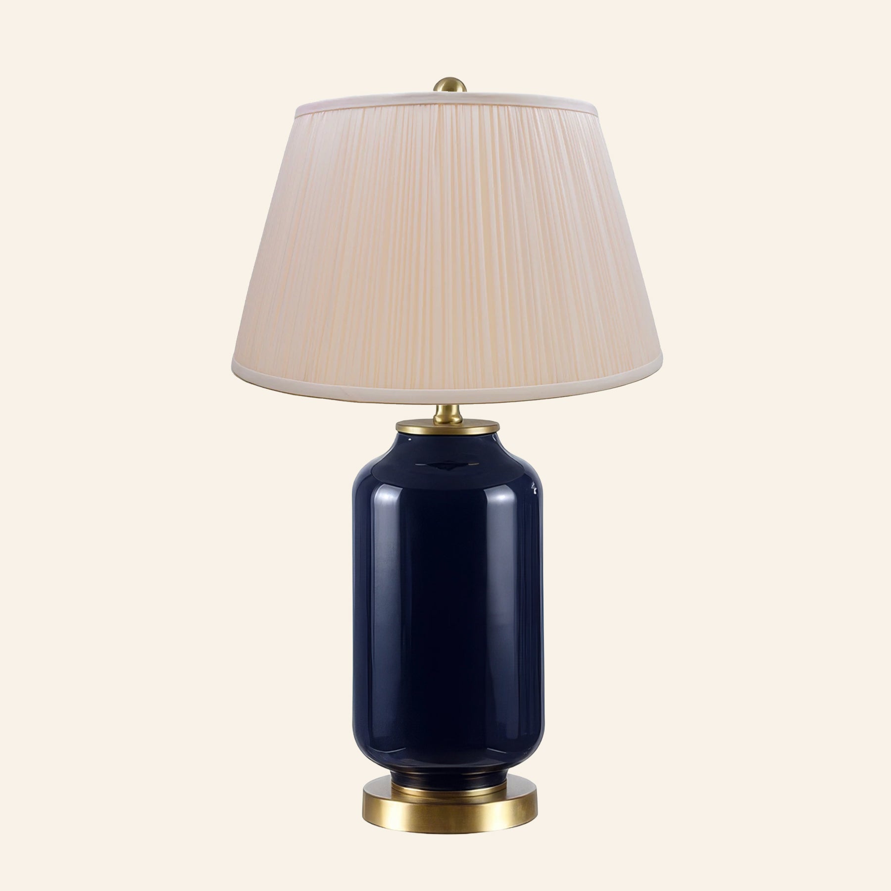 26” Penelope Navy Blue Table Lamp by Kevin Francis Design | Luxury Area Rugs & Home Decor