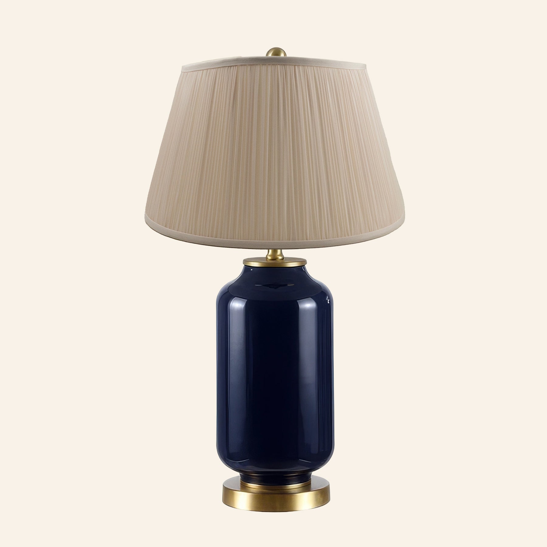 26” Penelope Navy Blue Table Lamp by Kevin Francis Design | Luxury Area Rugs & Home Decor
