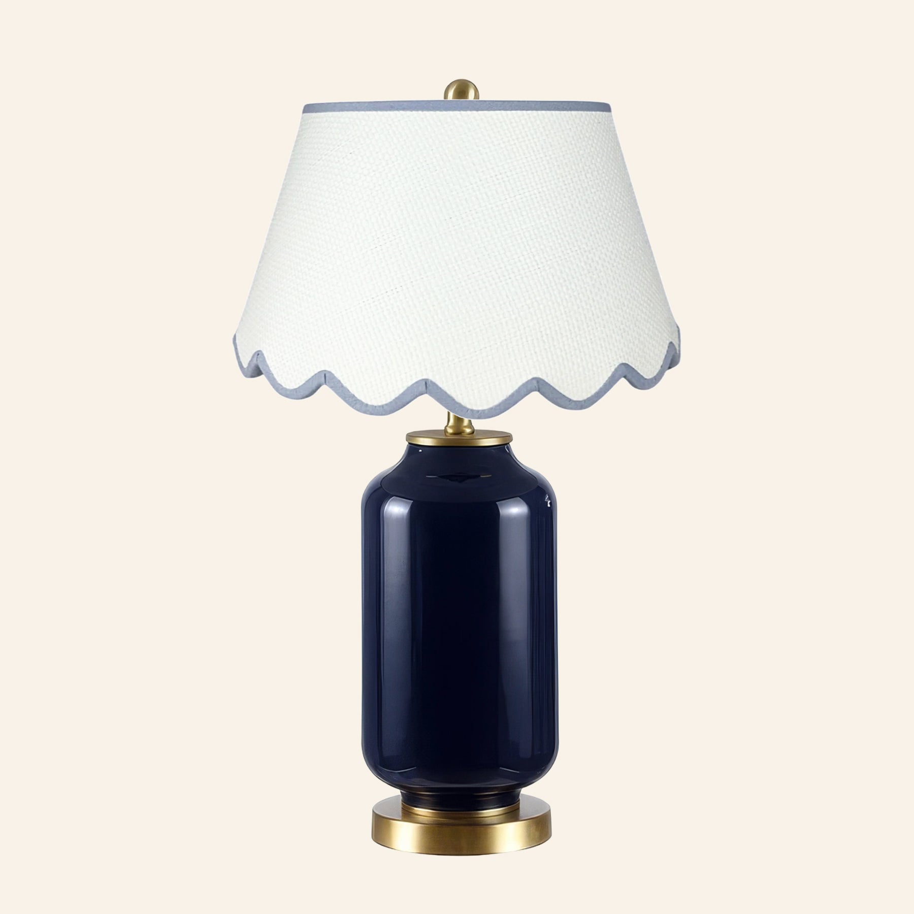 26” Penelope Navy Blue Table Lamp by Kevin Francis Design | Luxury Area Rugs & Home Decor