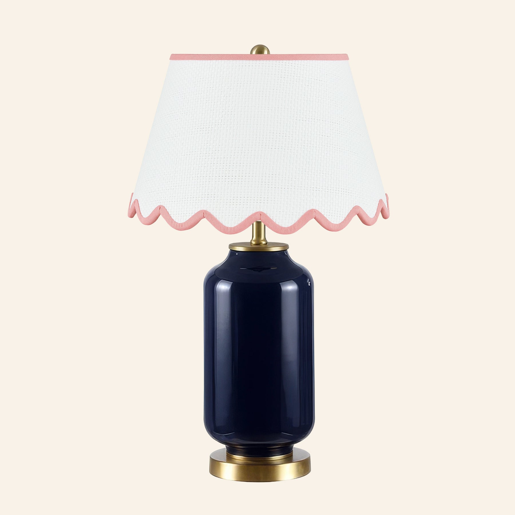 26” Penelope Navy Blue Table Lamp by Kevin Francis Design | Luxury Area Rugs & Home Decor
