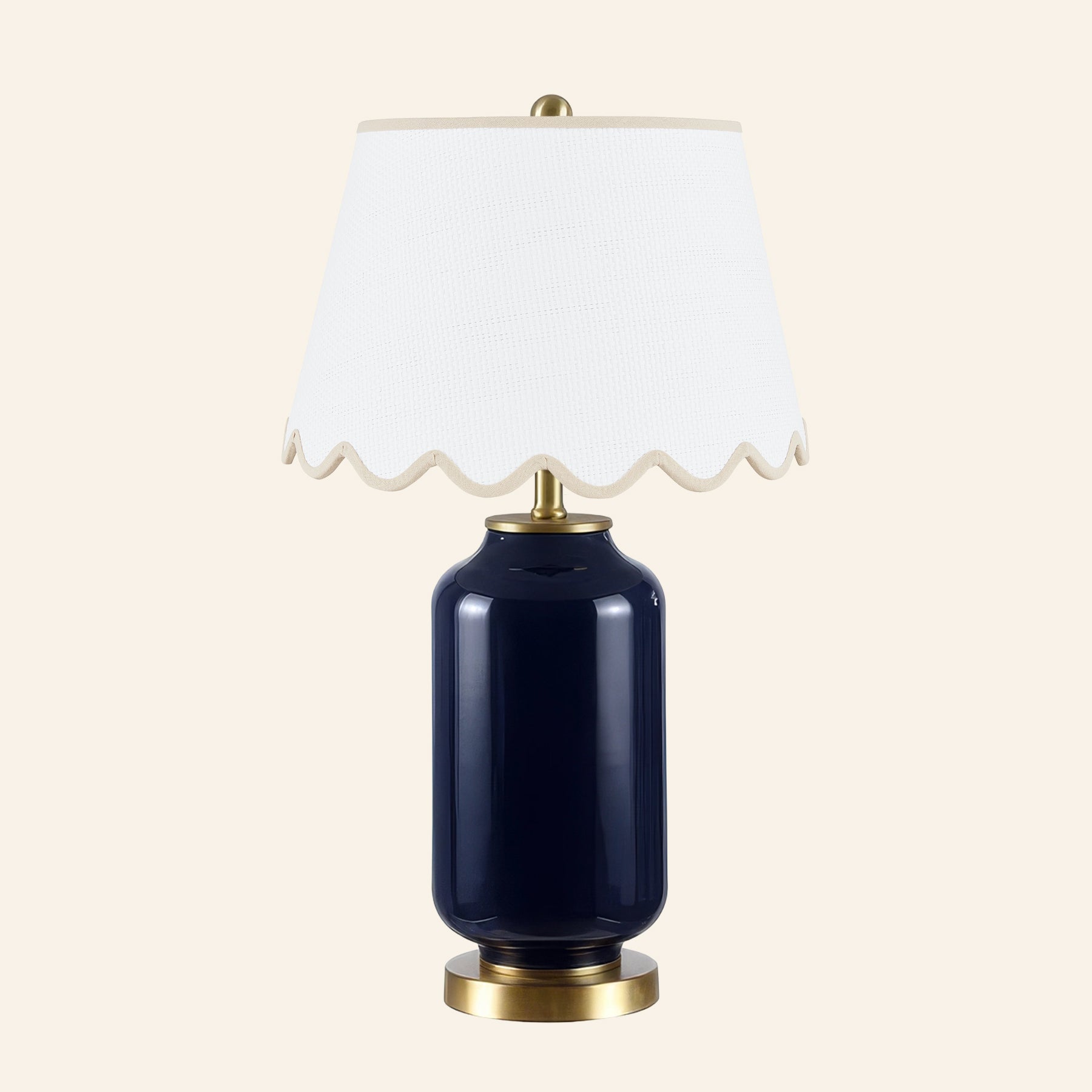 26” Penelope Navy Blue Table Lamp by Kevin Francis Design | Luxury Area Rugs & Home Decor