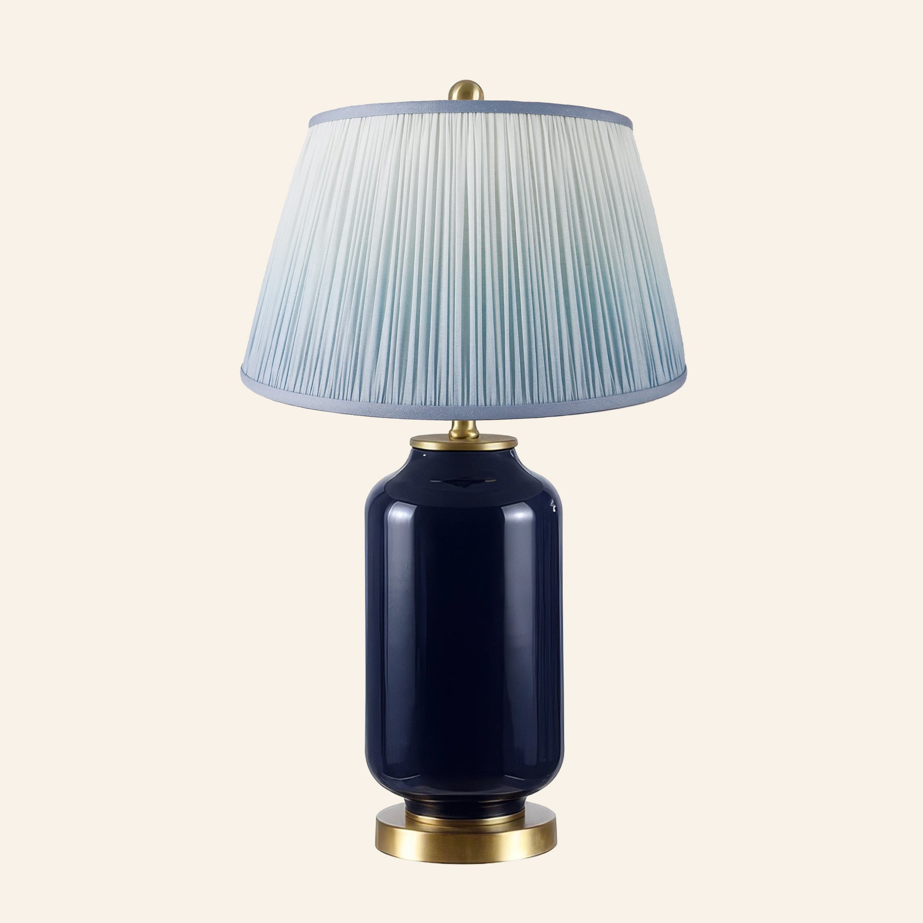 26” Penelope Navy Blue Table Lamp by Kevin Francis Design | Luxury Area Rugs & Home Decor