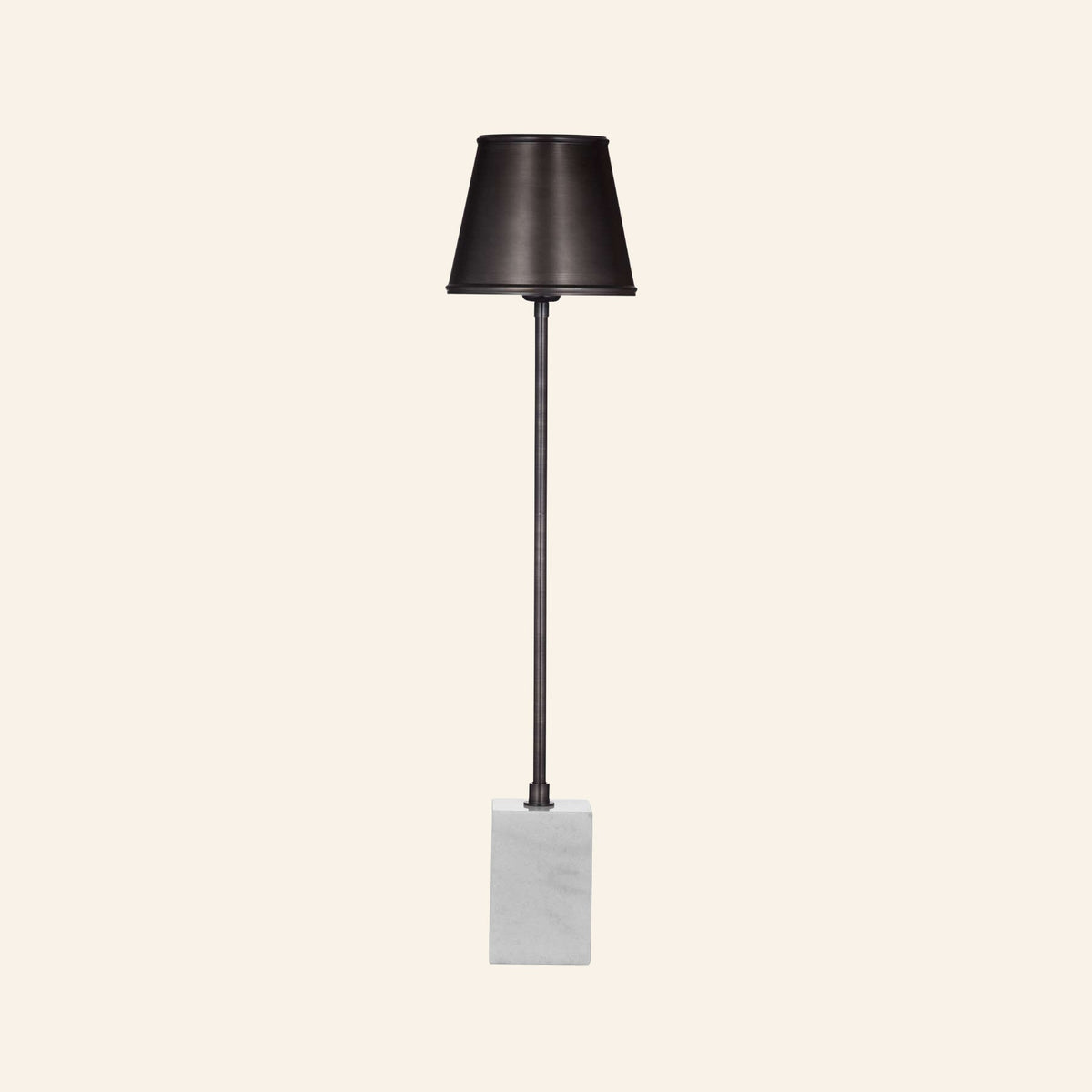 33 inch Philippa gunmetal and marble buffet lamp
