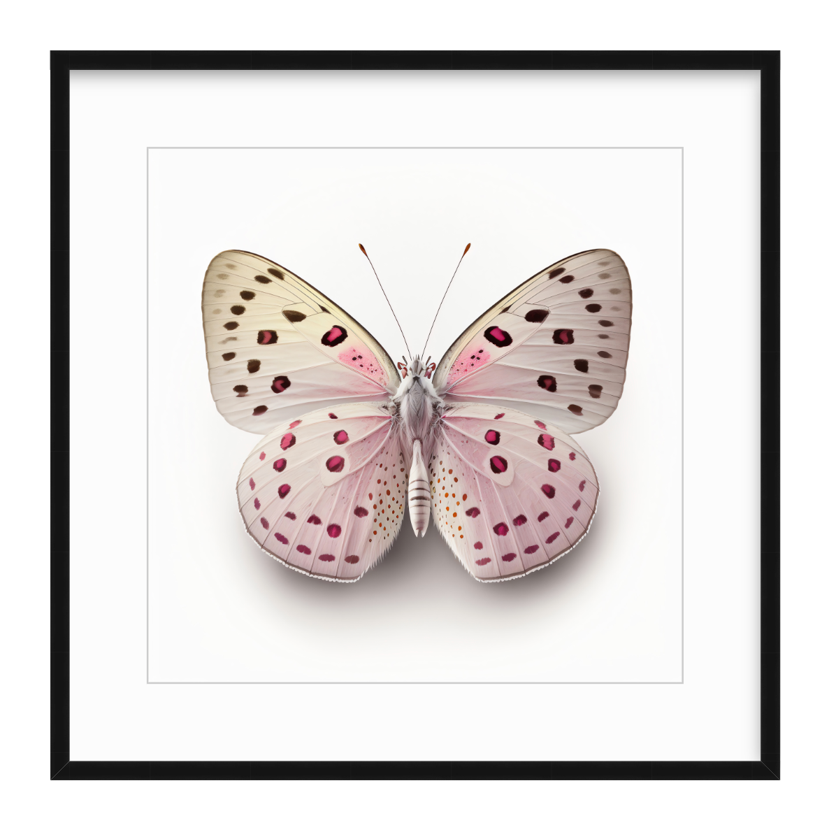 Pink Butterfly Shadow Box Fine Art Print