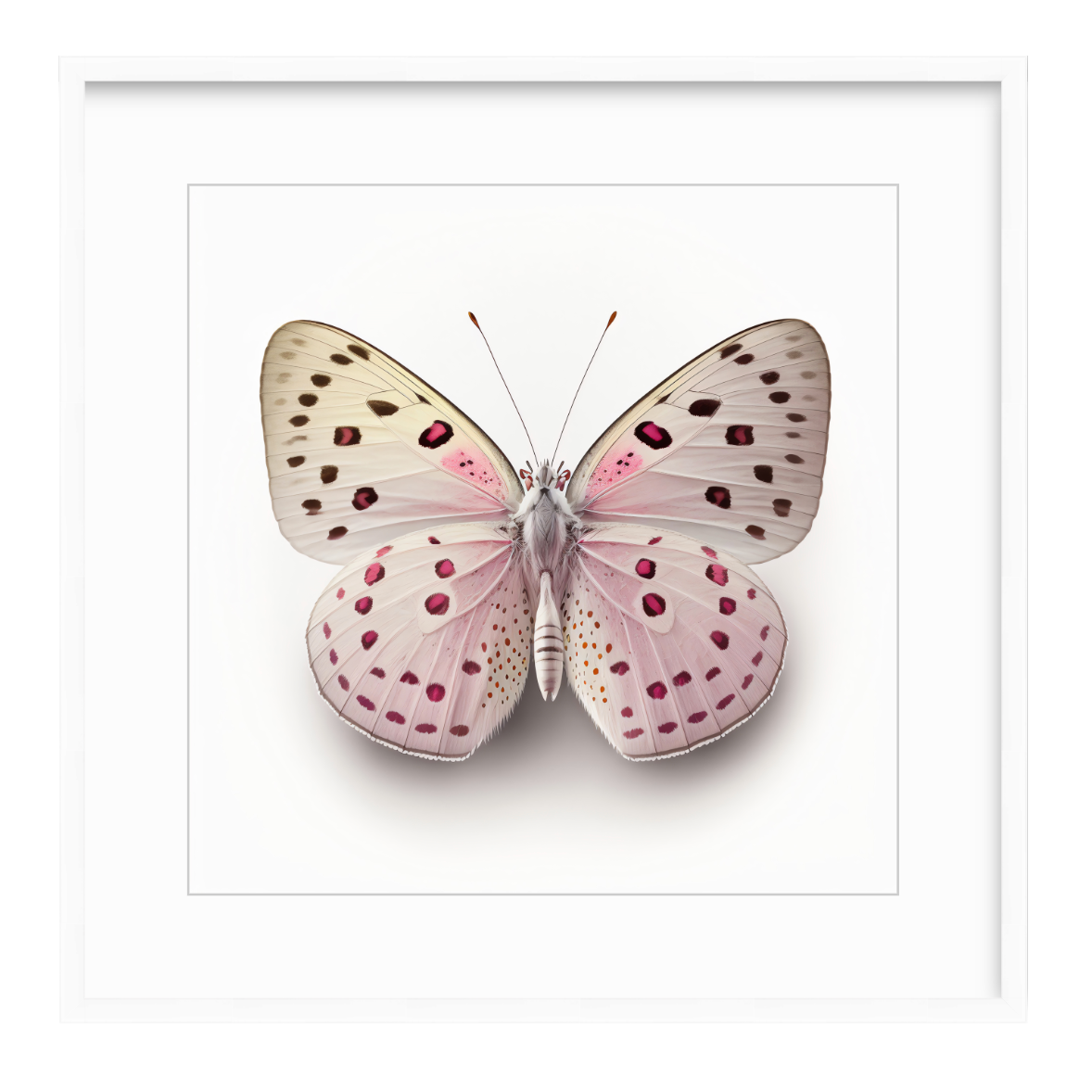 Pink Butterfly Shadow Box Fine Art Print