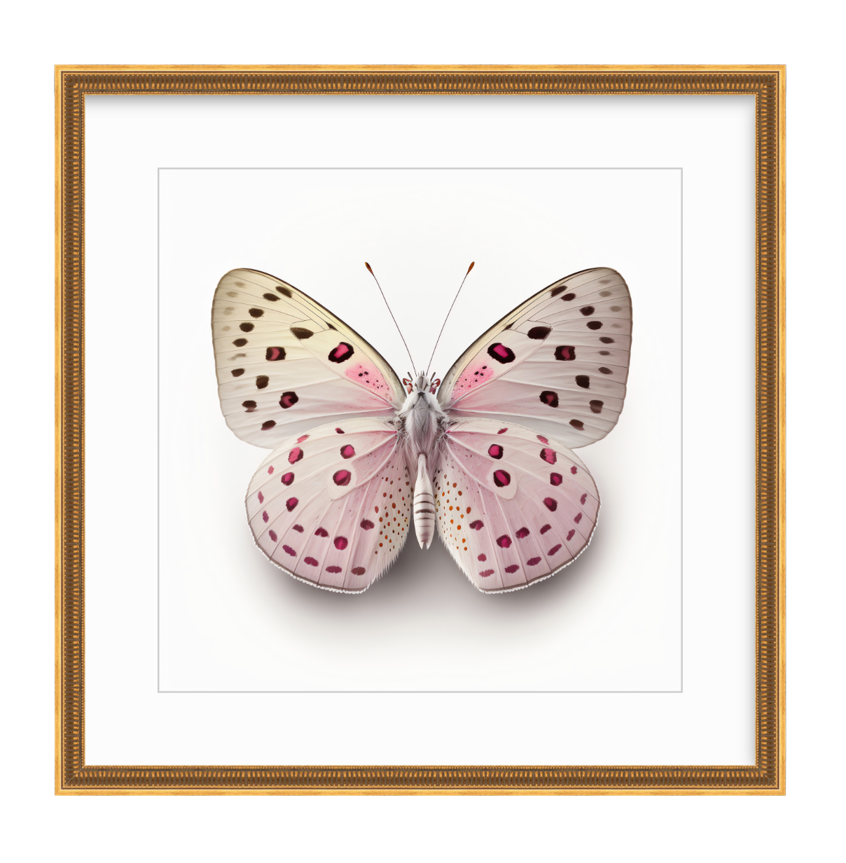 Pink Butterfly Shadow Box Fine Art Print