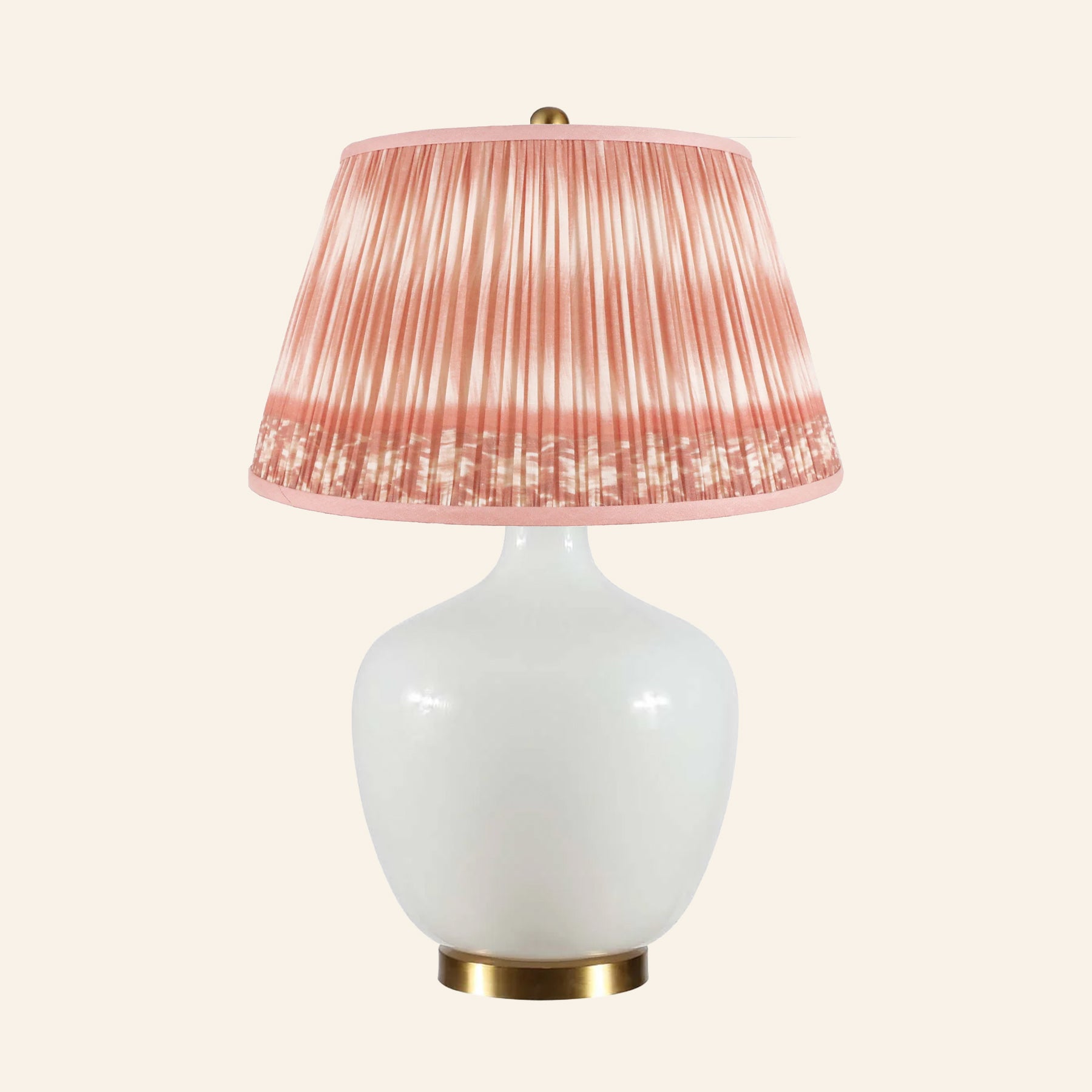 22" Sophia Wide White Glass Table Lamp by Kevin Francis Design | Luxury Area Rugs & Home Decor