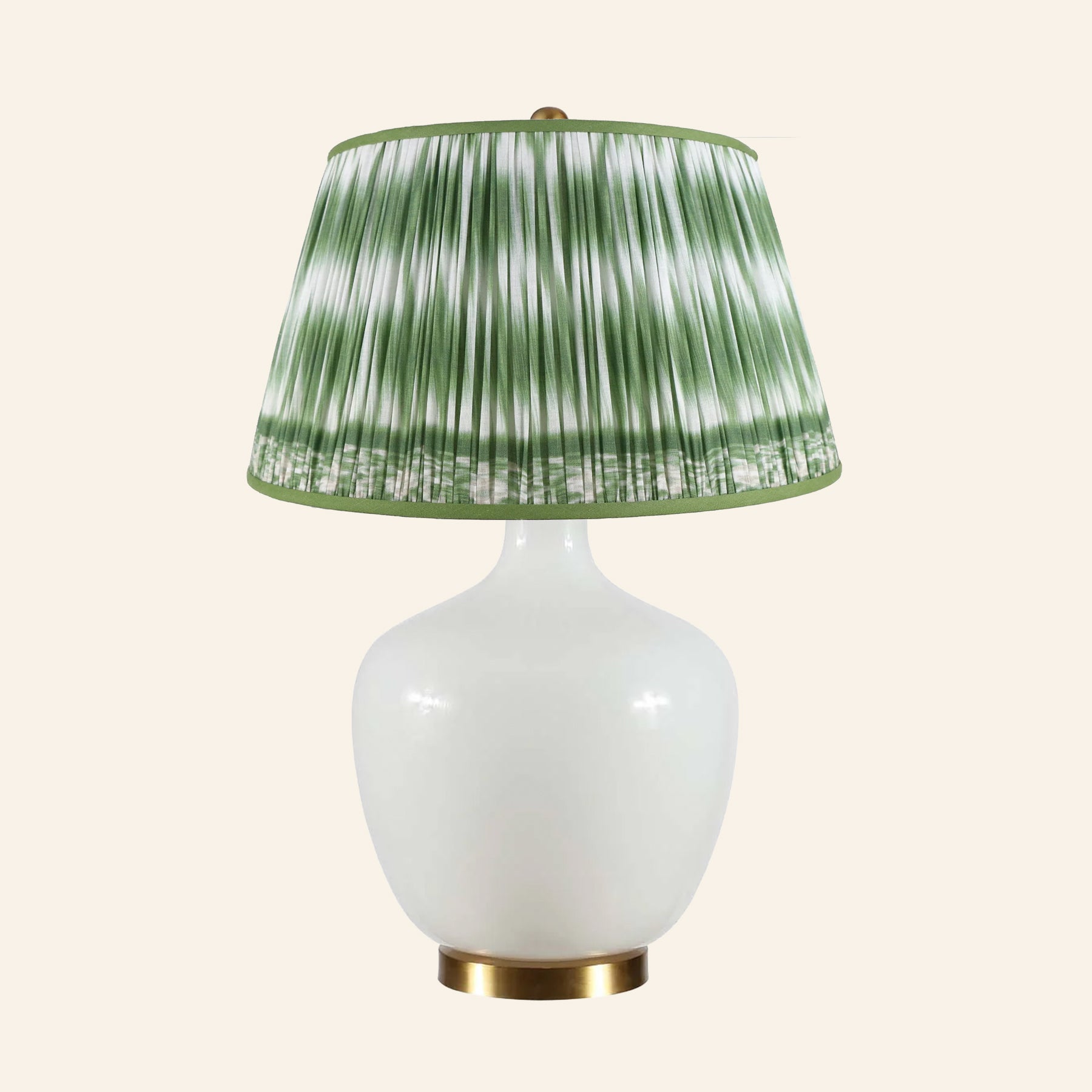 22" Sophia Wide White Glass Table Lamp by Kevin Francis Design | Luxury Area Rugs & Home Decor