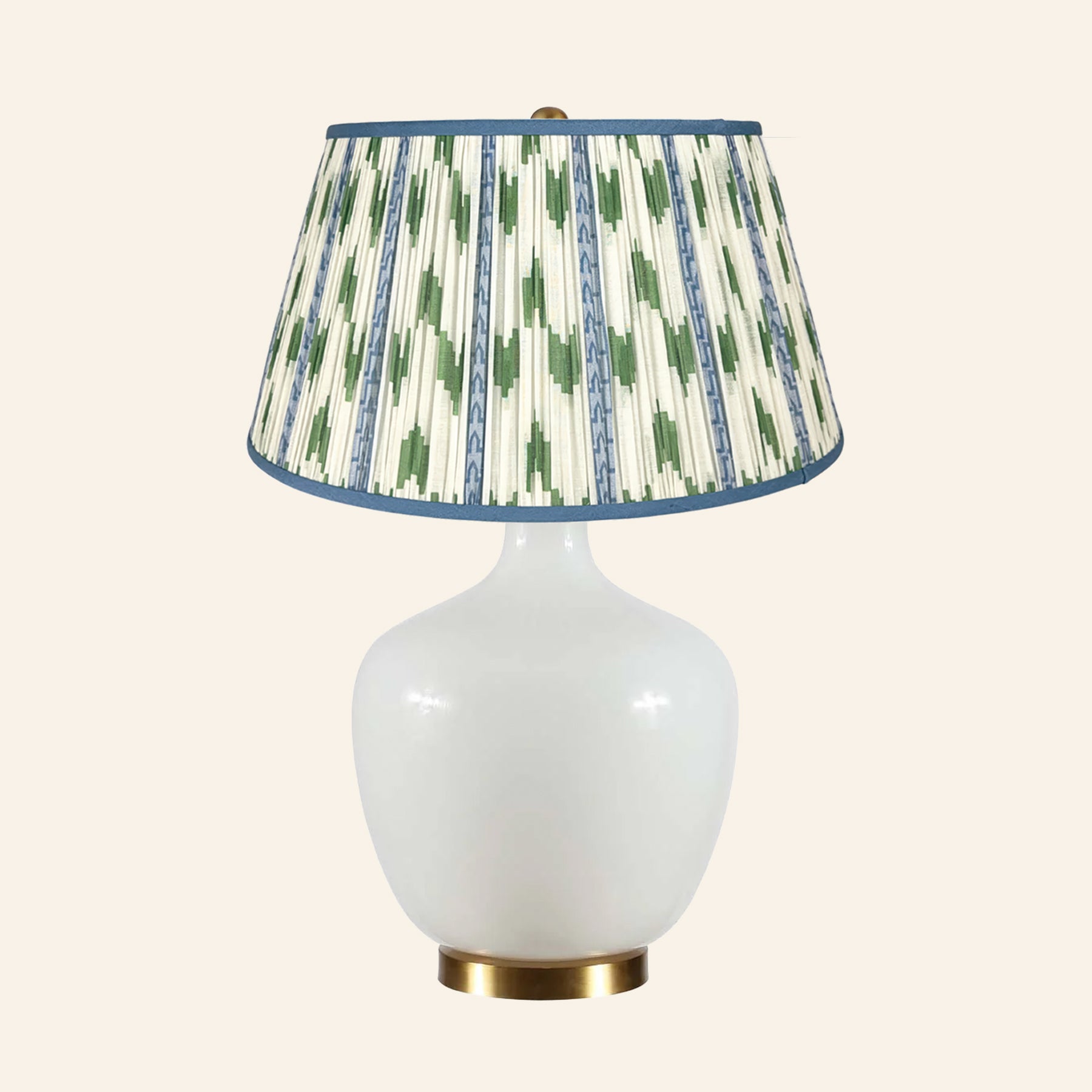 22" Sophia Wide White Glass Table Lamp by Kevin Francis Design | Luxury Area Rugs & Home Decor