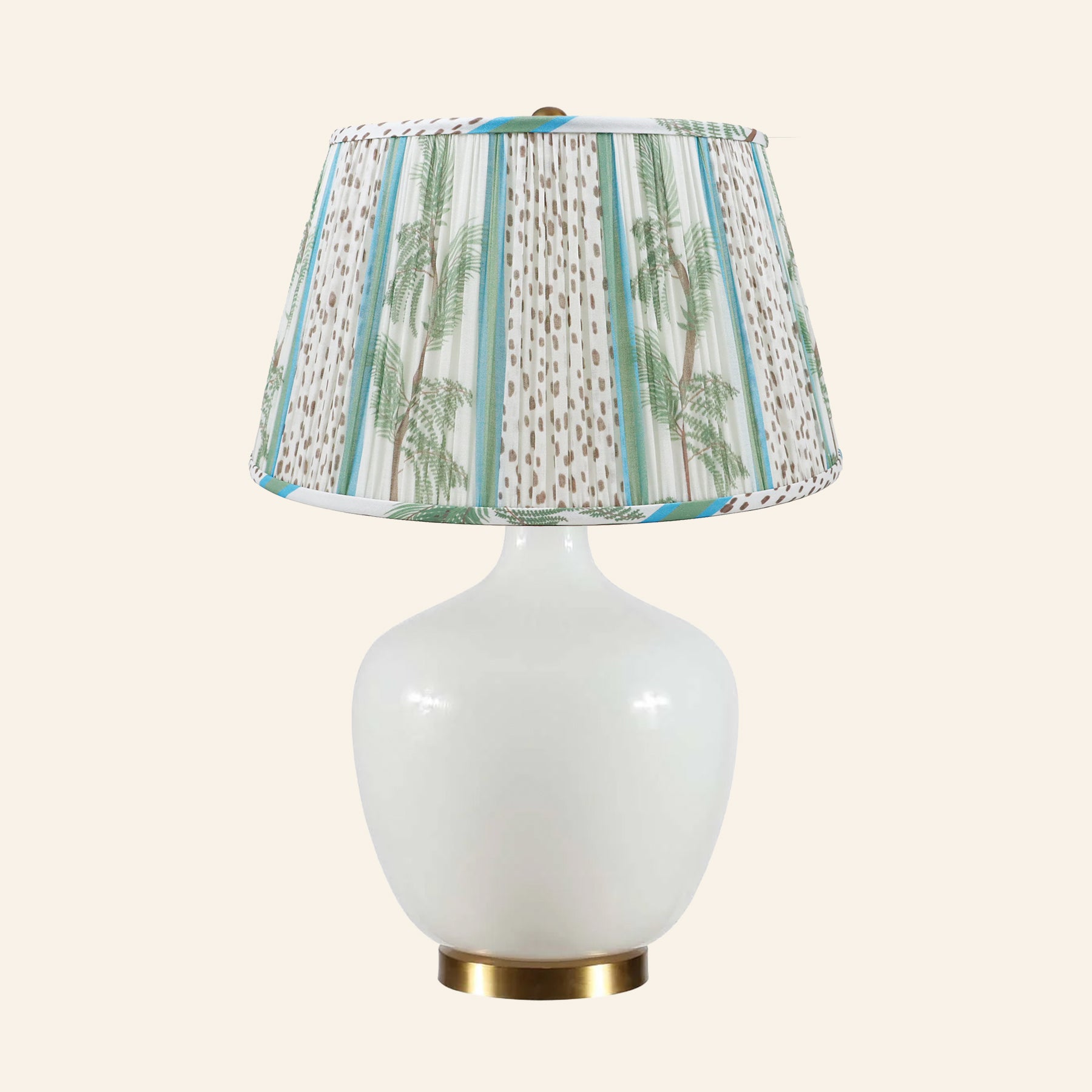 22" Sophia Wide White Glass Table Lamp by Kevin Francis Design | Luxury Area Rugs & Home Decor