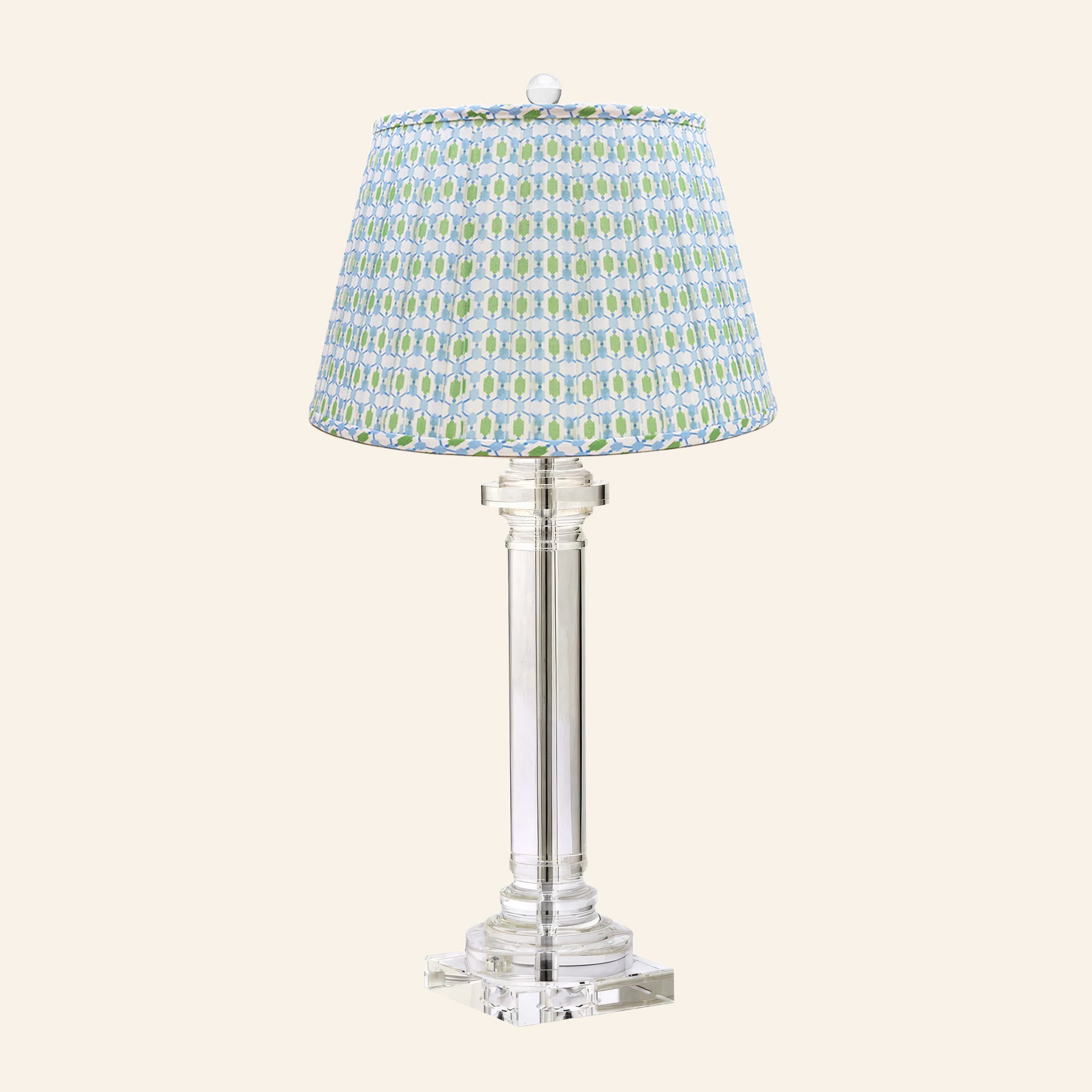 30” Theodora Crystal Column Table Lamp by Kevin Francis Design | Luxury Area Rugs & Home Decor
