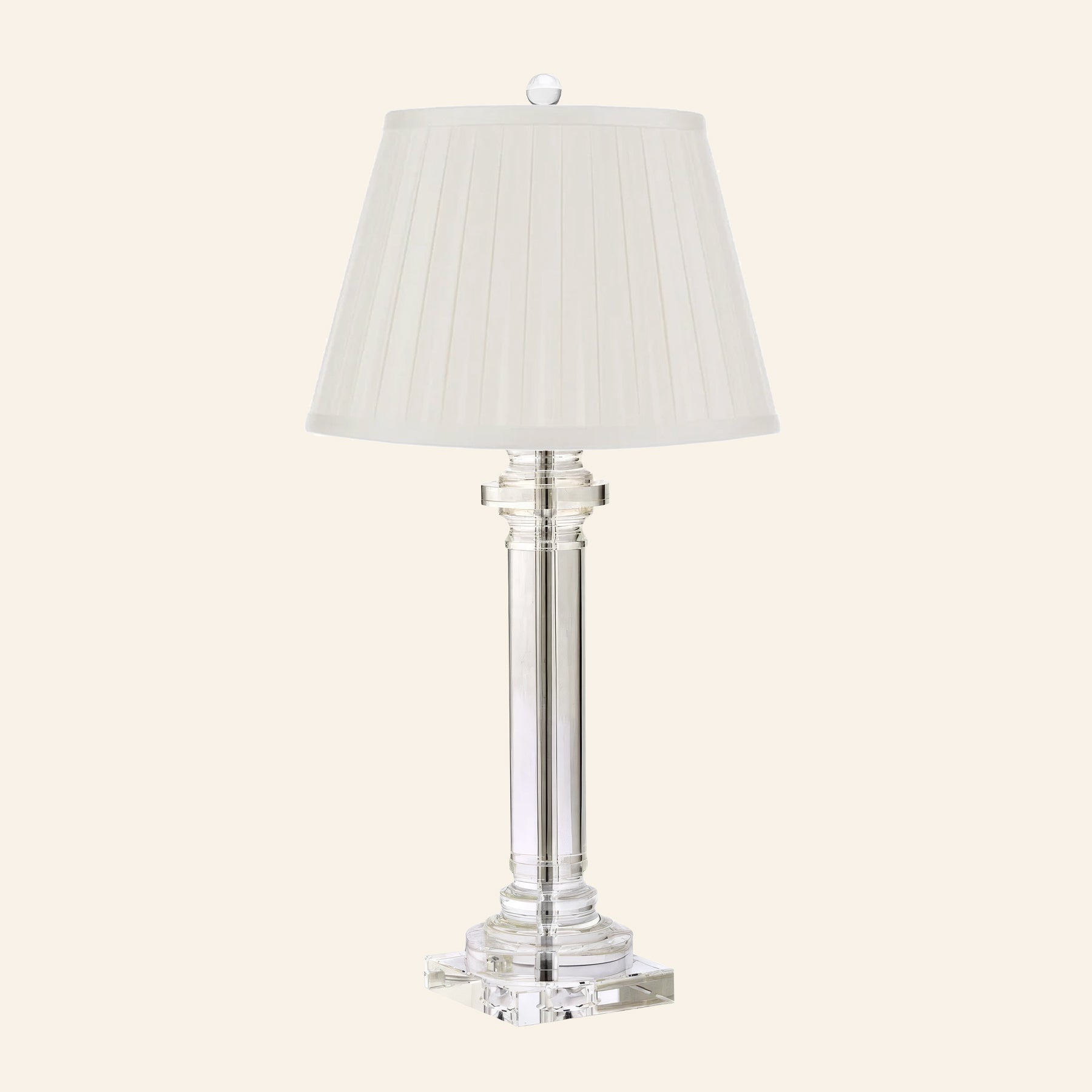 30” Theodora Crystal Column Table Lamp by Kevin Francis Design | Luxury Area Rugs & Home Decor