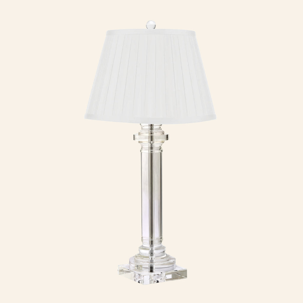 30” Theodora Crystal Column Table Lamp by Kevin Francis Design | Luxury Area Rugs & Home Decor