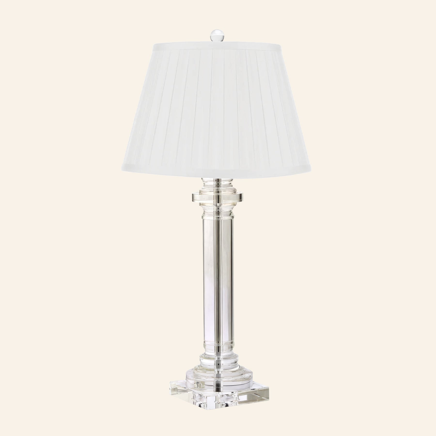 30” Theodora Crystal Column Table Lamp by Kevin Francis Design | Luxury Area Rugs & Home Decor