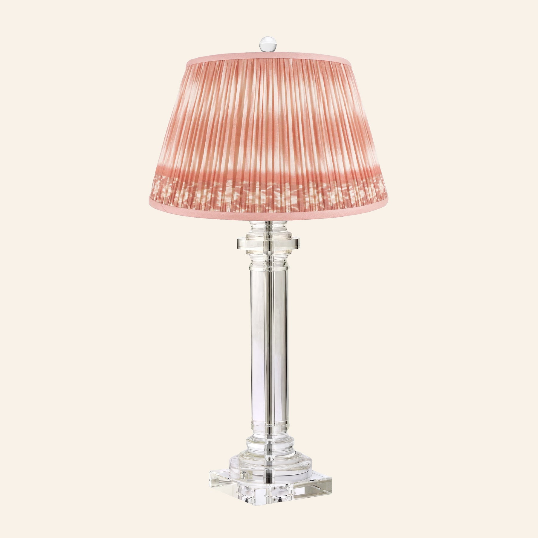 30” Theodora Crystal Column Table Lamp by Kevin Francis Design | Luxury Area Rugs & Home Decor