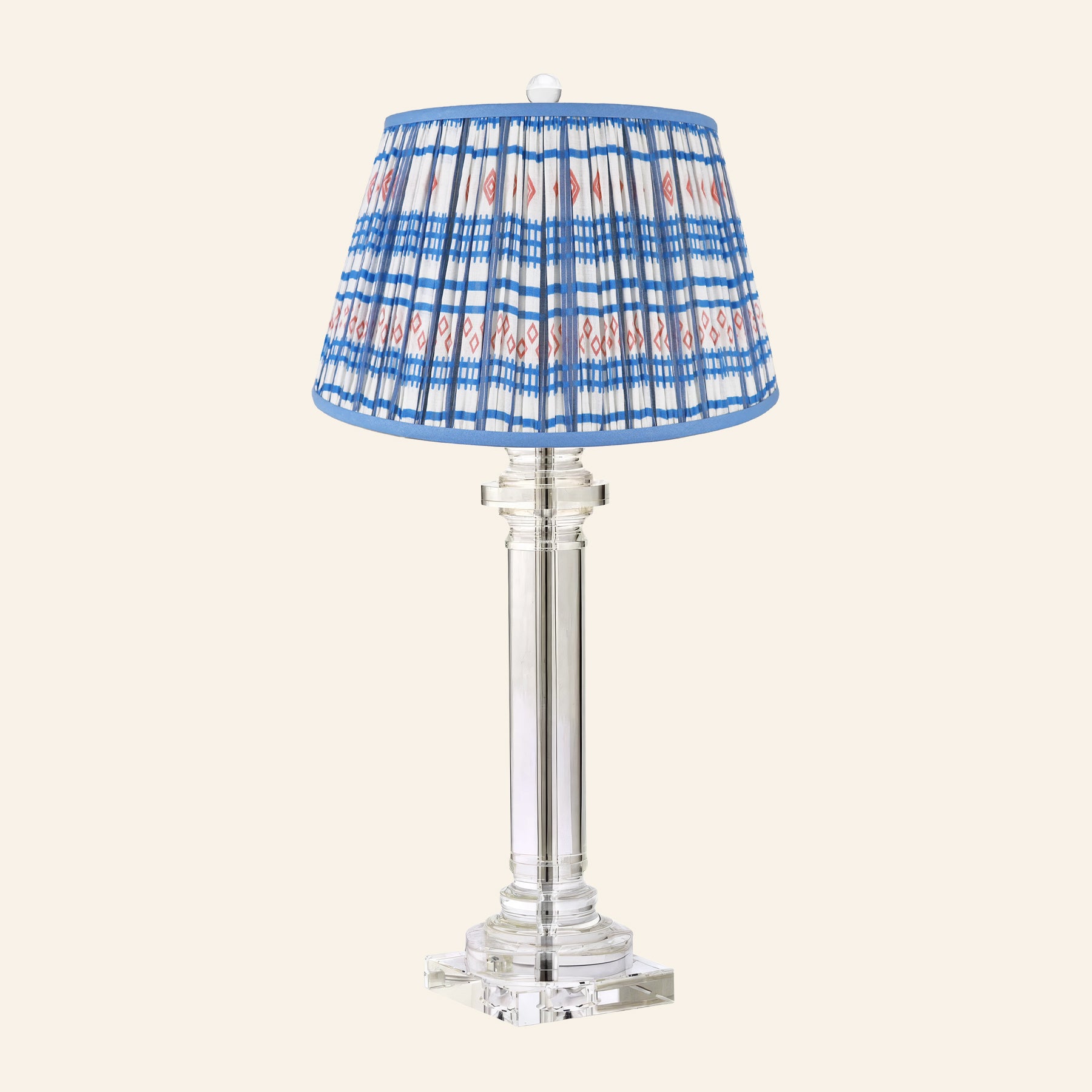 30” Theodora Crystal Column Table Lamp by Kevin Francis Design | Luxury Area Rugs & Home Decor