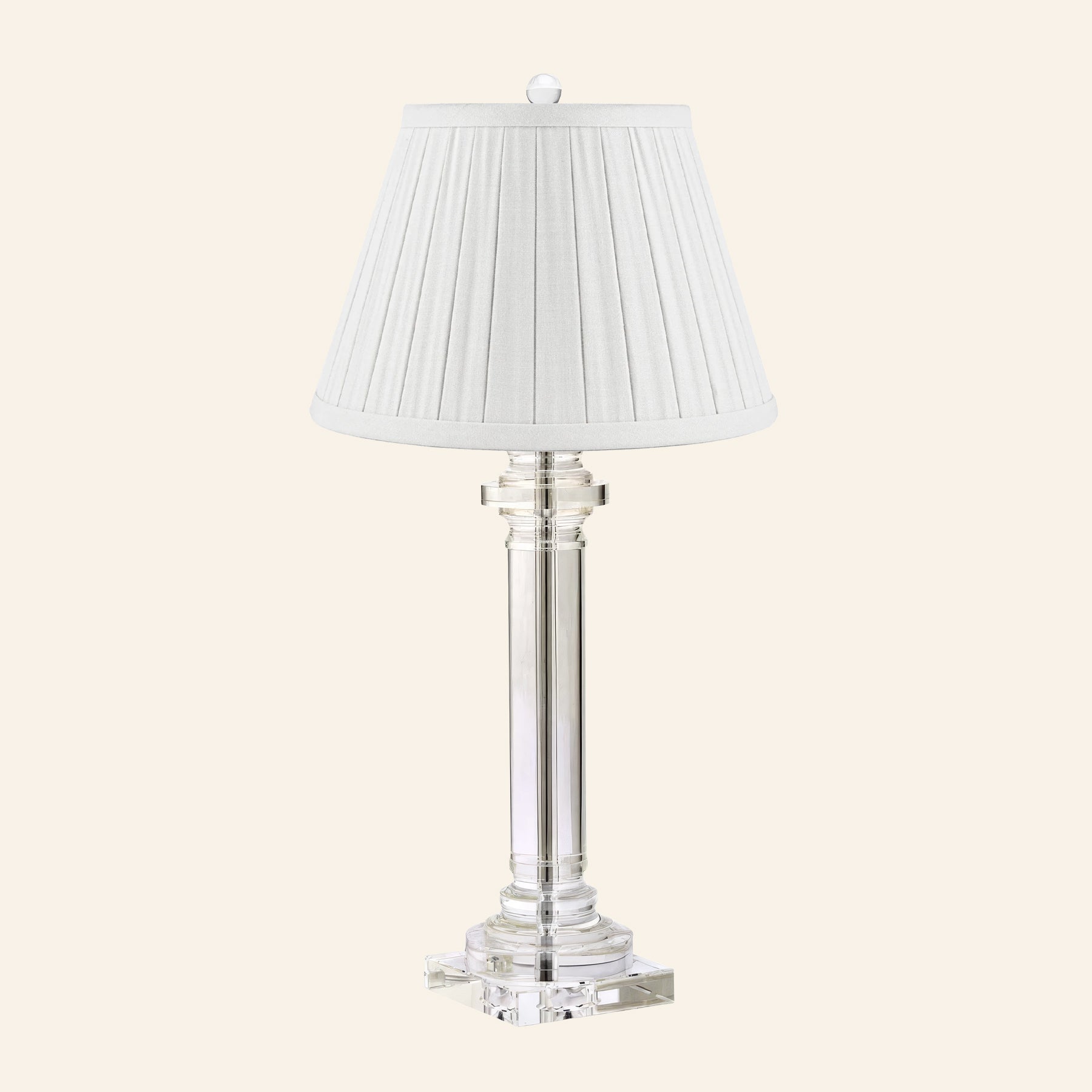 30” Theodora Crystal Column Table Lamp by Kevin Francis Design | Luxury Area Rugs & Home Decor