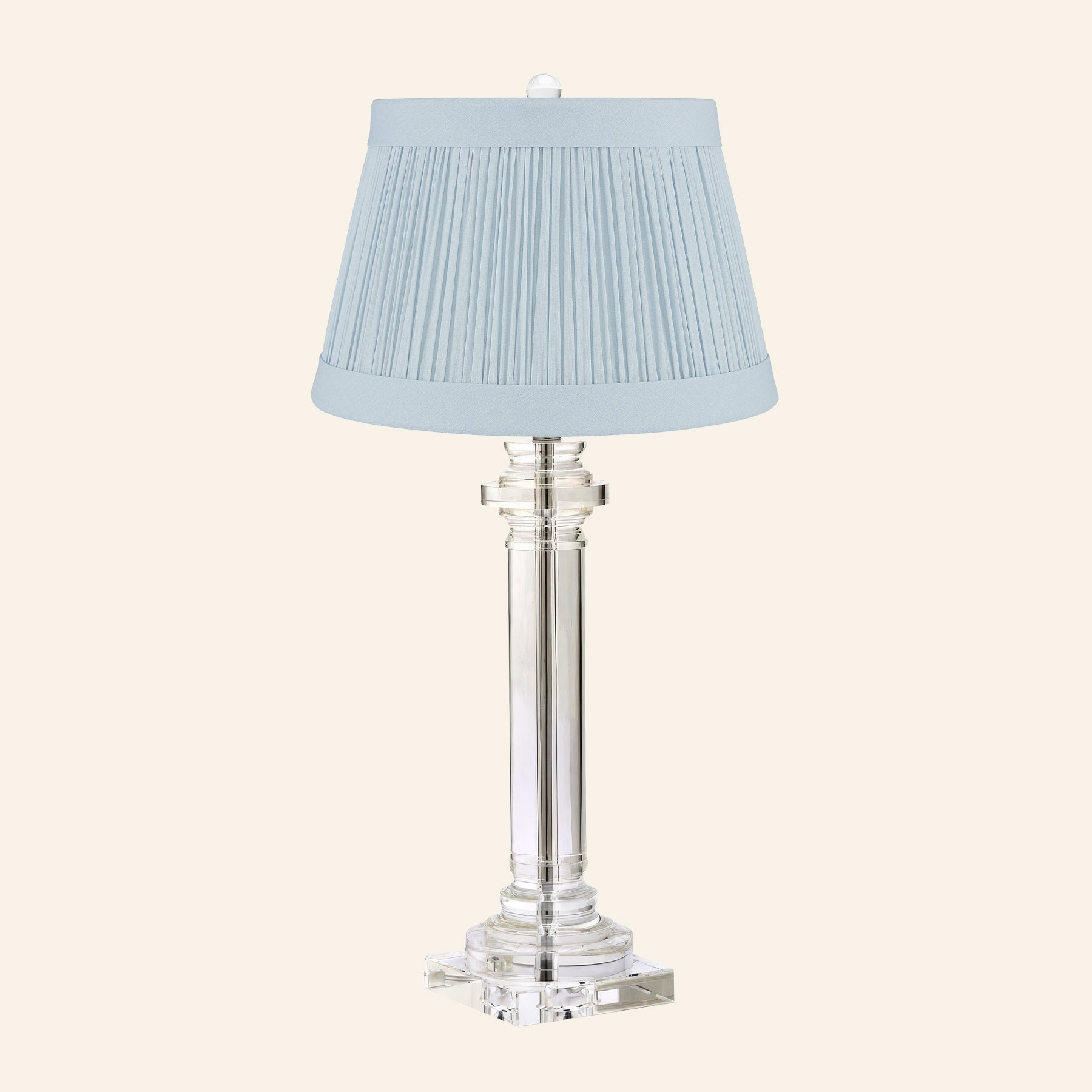 30” Theodora Crystal Column Table Lamp by Kevin Francis Design | Luxury Area Rugs & Home Decor