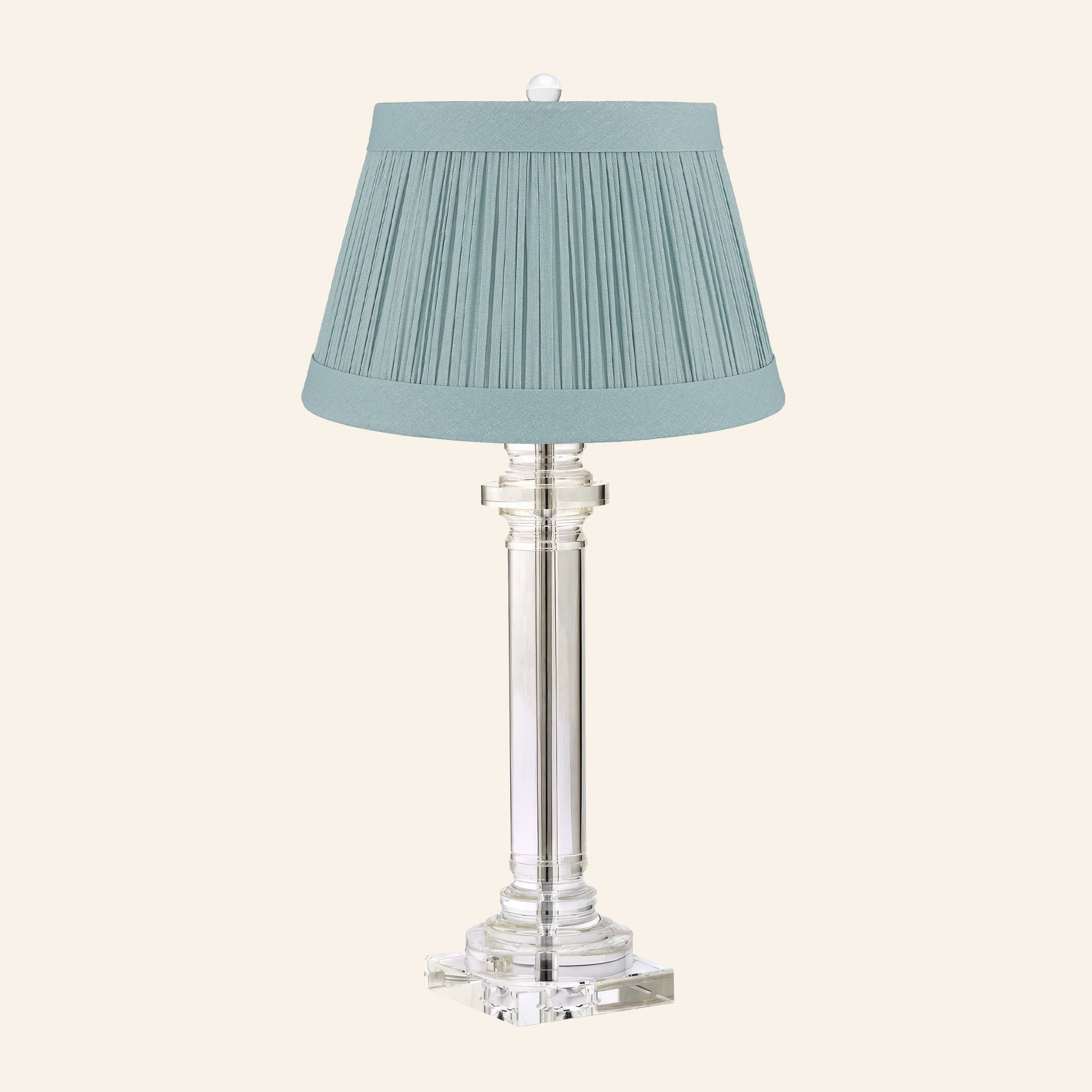 30” Theodora Crystal Column Table Lamp by Kevin Francis Design | Luxury Area Rugs & Home Decor