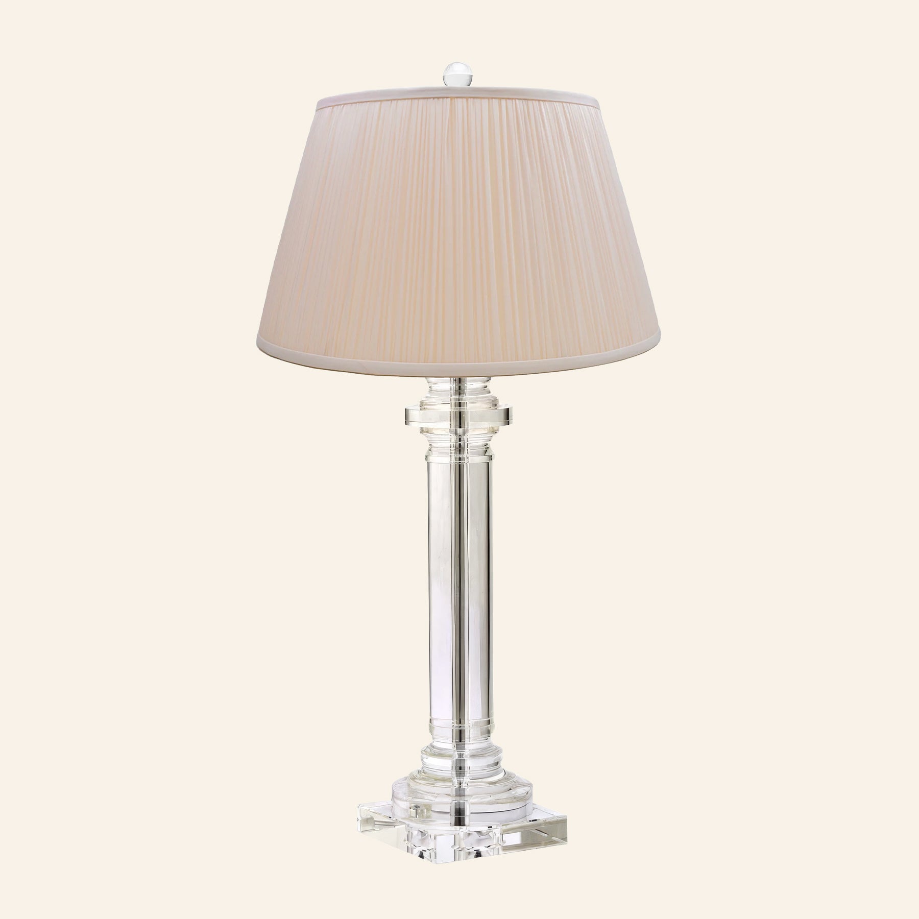 30” Theodora Crystal Column Table Lamp by Kevin Francis Design | Luxury Area Rugs & Home Decor